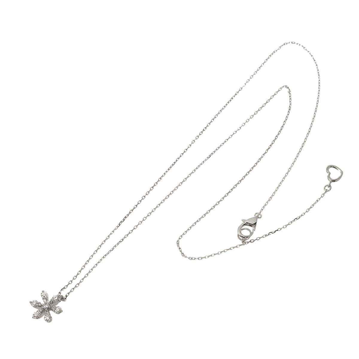 Diamond 0.18ct Necklace 18K White Gold 750
