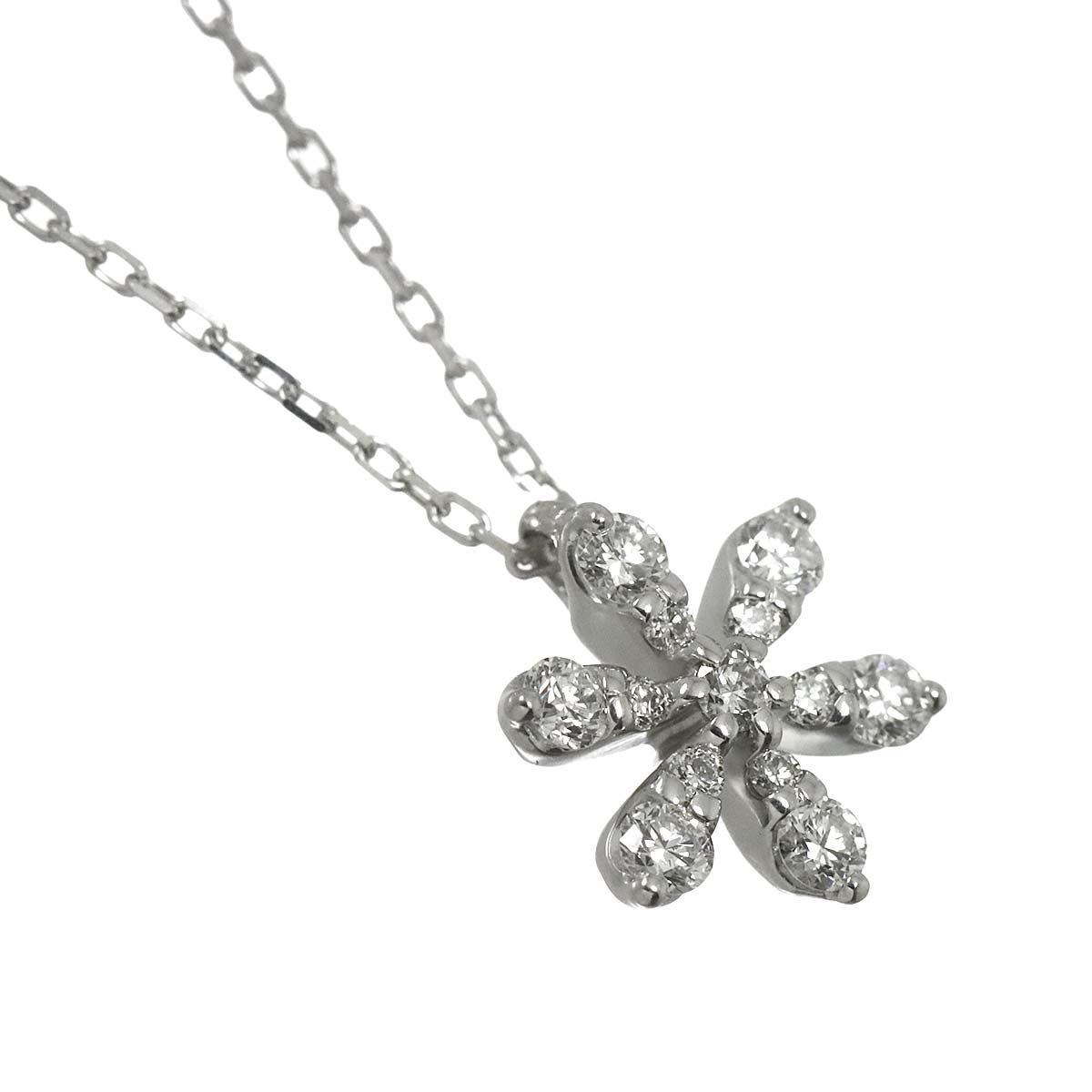 Diamond 0.18ct Necklace 18K White Gold 750