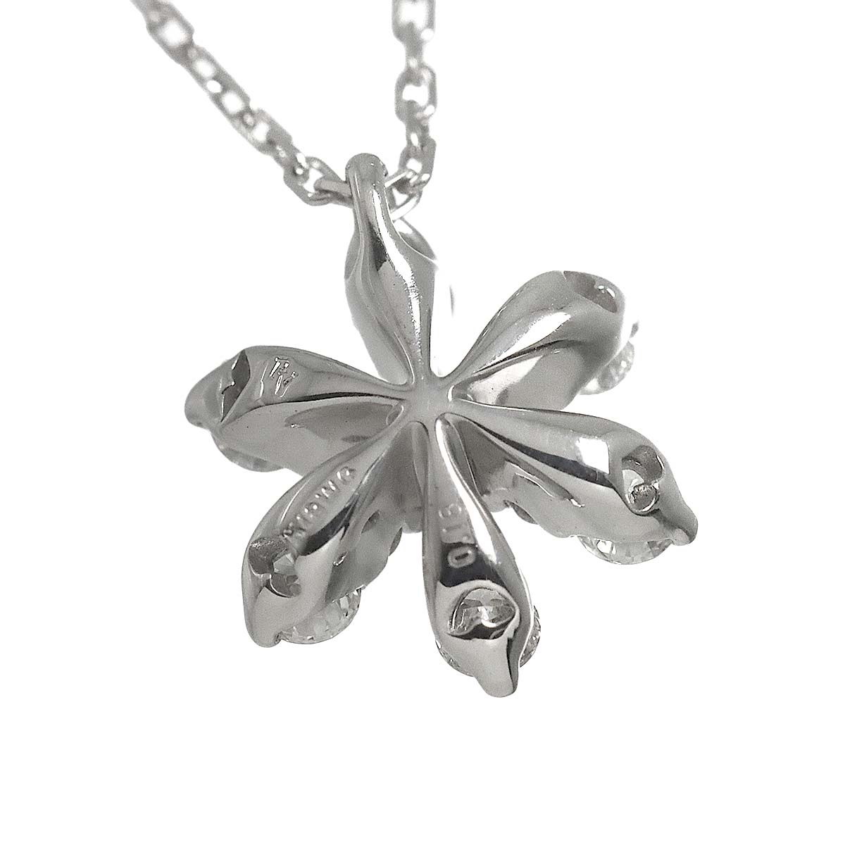 Diamond 0.18ct Necklace 18K White Gold 750