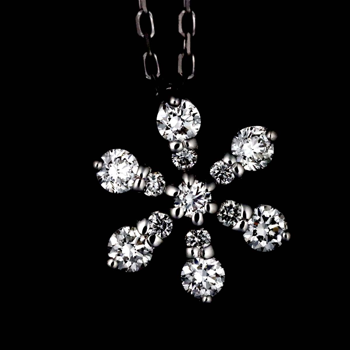 Diamond 0.18ct Necklace 18K White Gold 750
