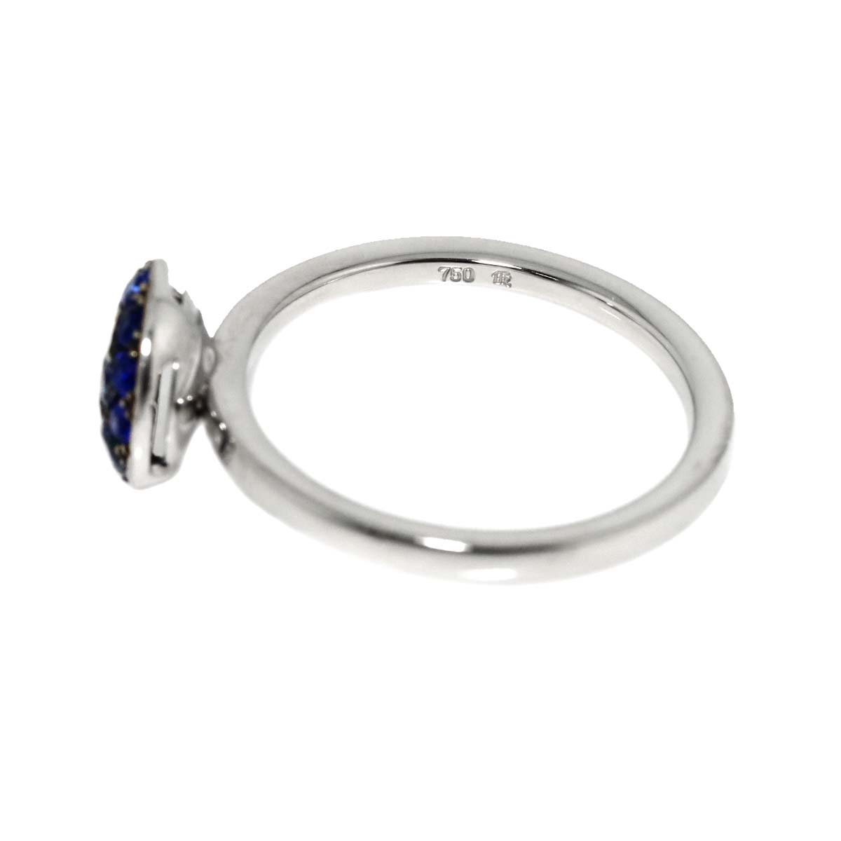 Sapphire Ring 18K WG 750 Size5.25-5.5(US)