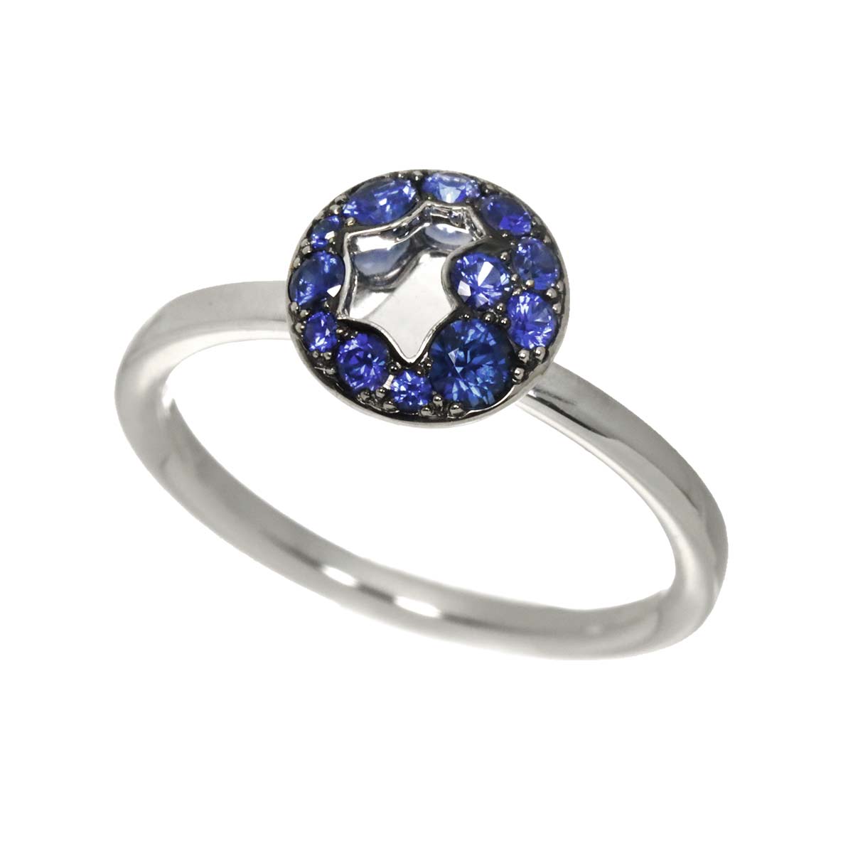Sapphire Ring 18K WG 750 Size5.25-5.5(US)