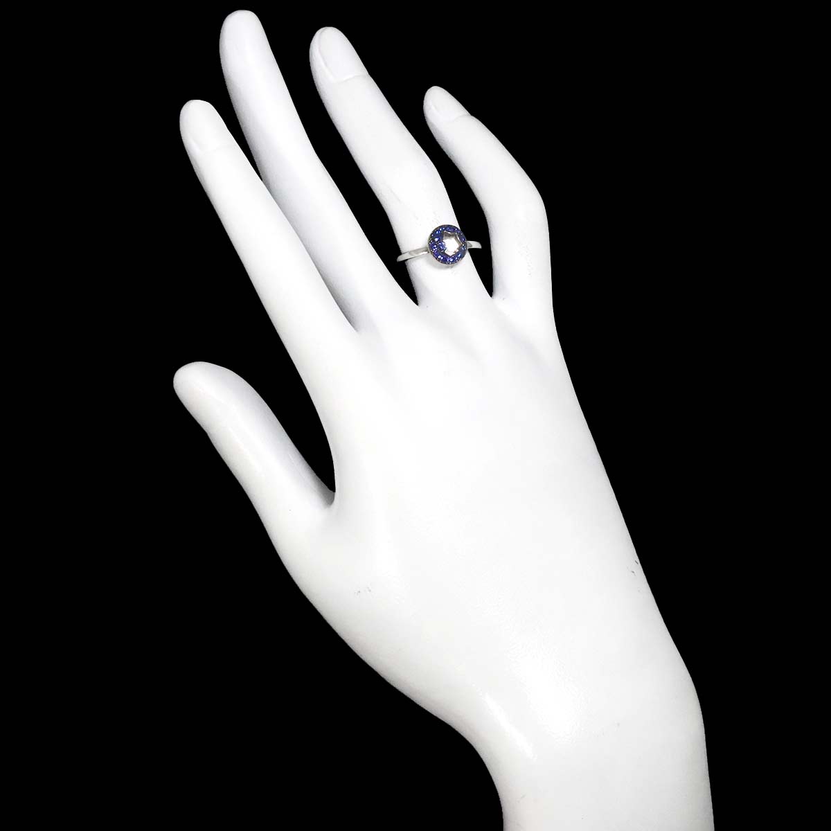 Sapphire Ring 18K WG 750 Size5.25-5.5(US)