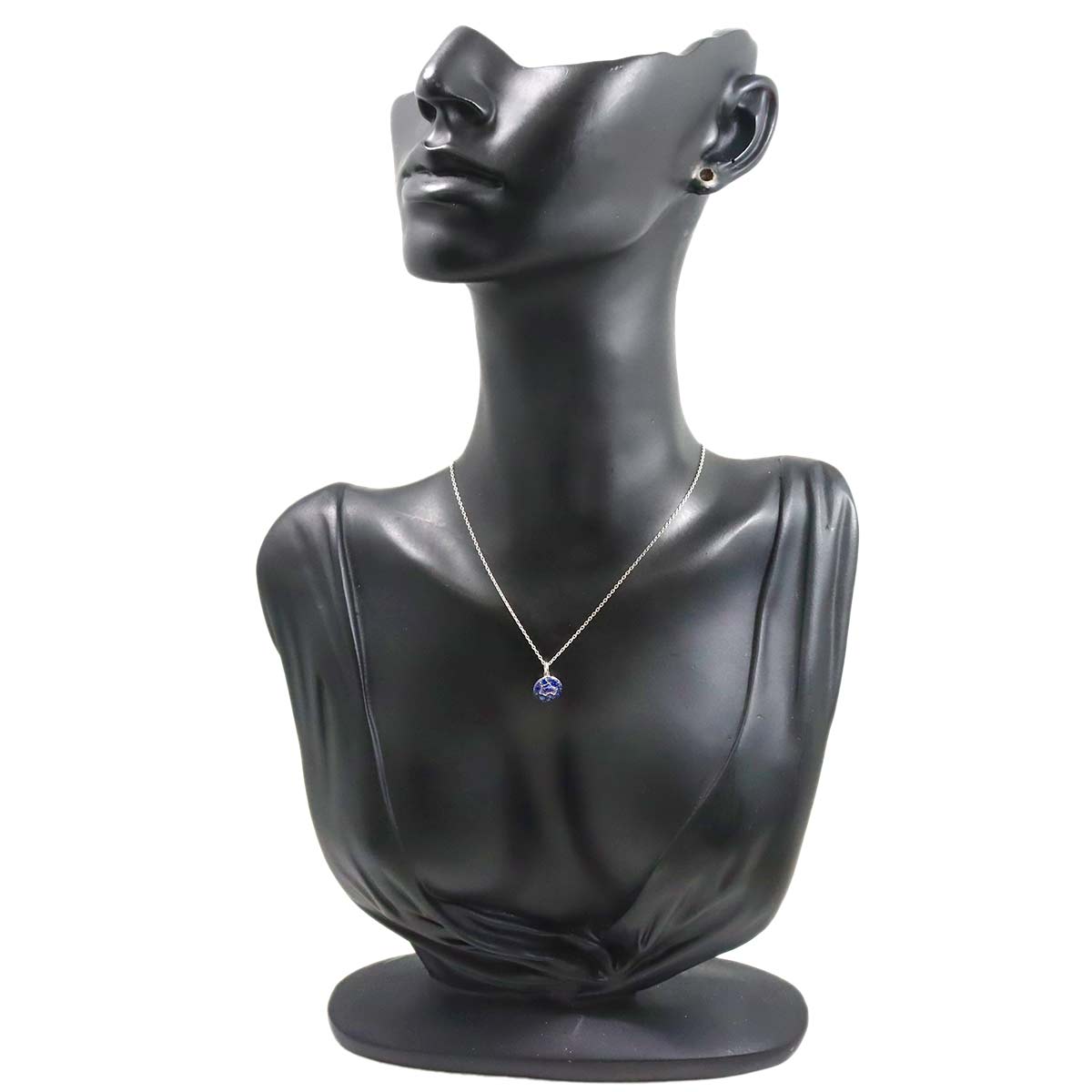 Sapphire Necklace 18K WG White Gold 750