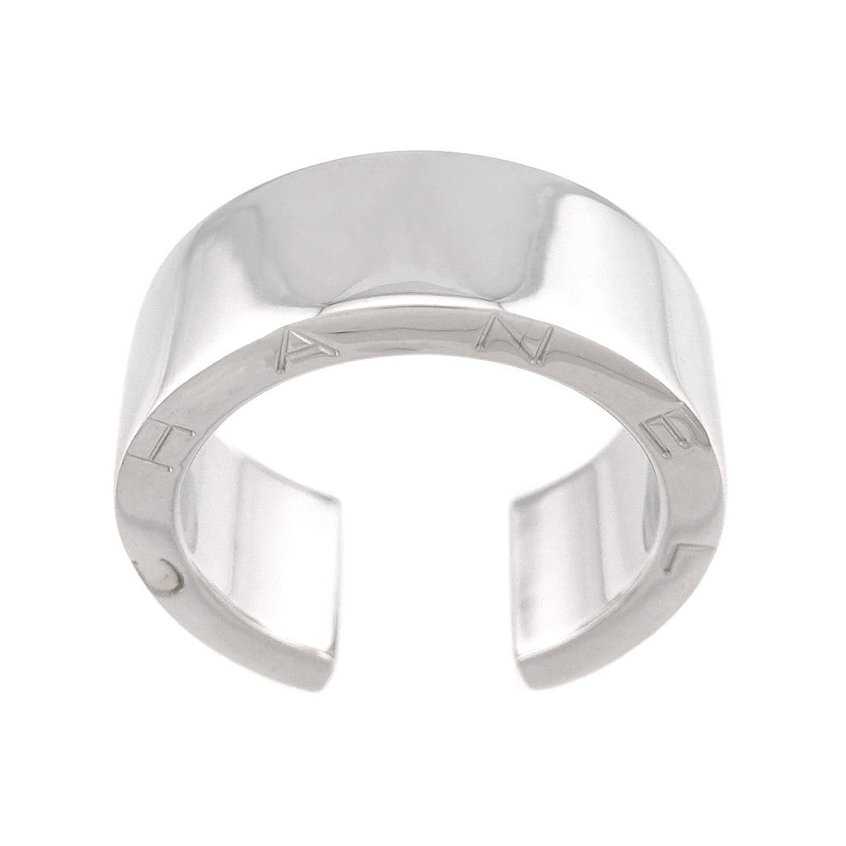 C Signature Ring 18K White Gold 750 Size6(US)