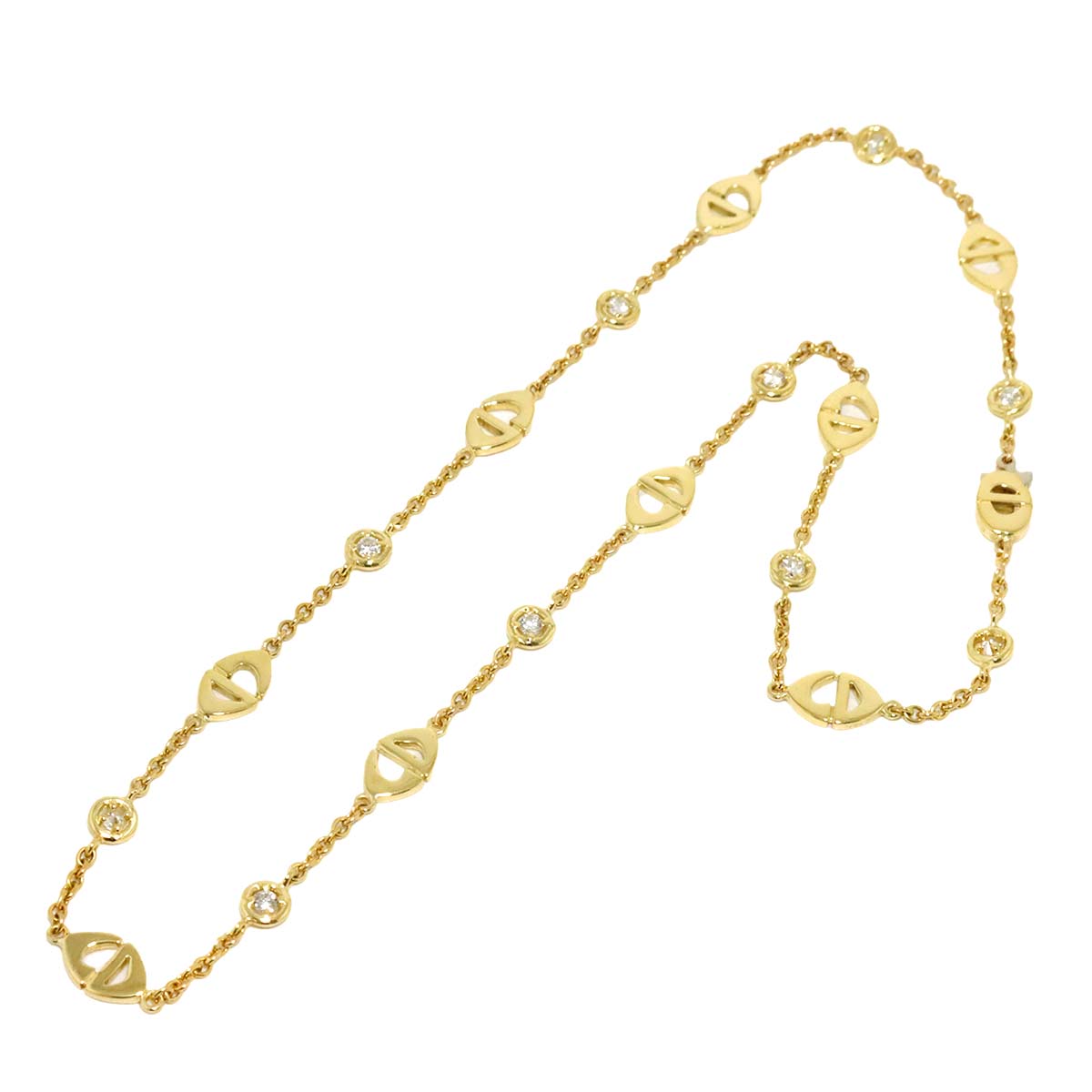 Diamond Necklace 18K Yellow Gold 750