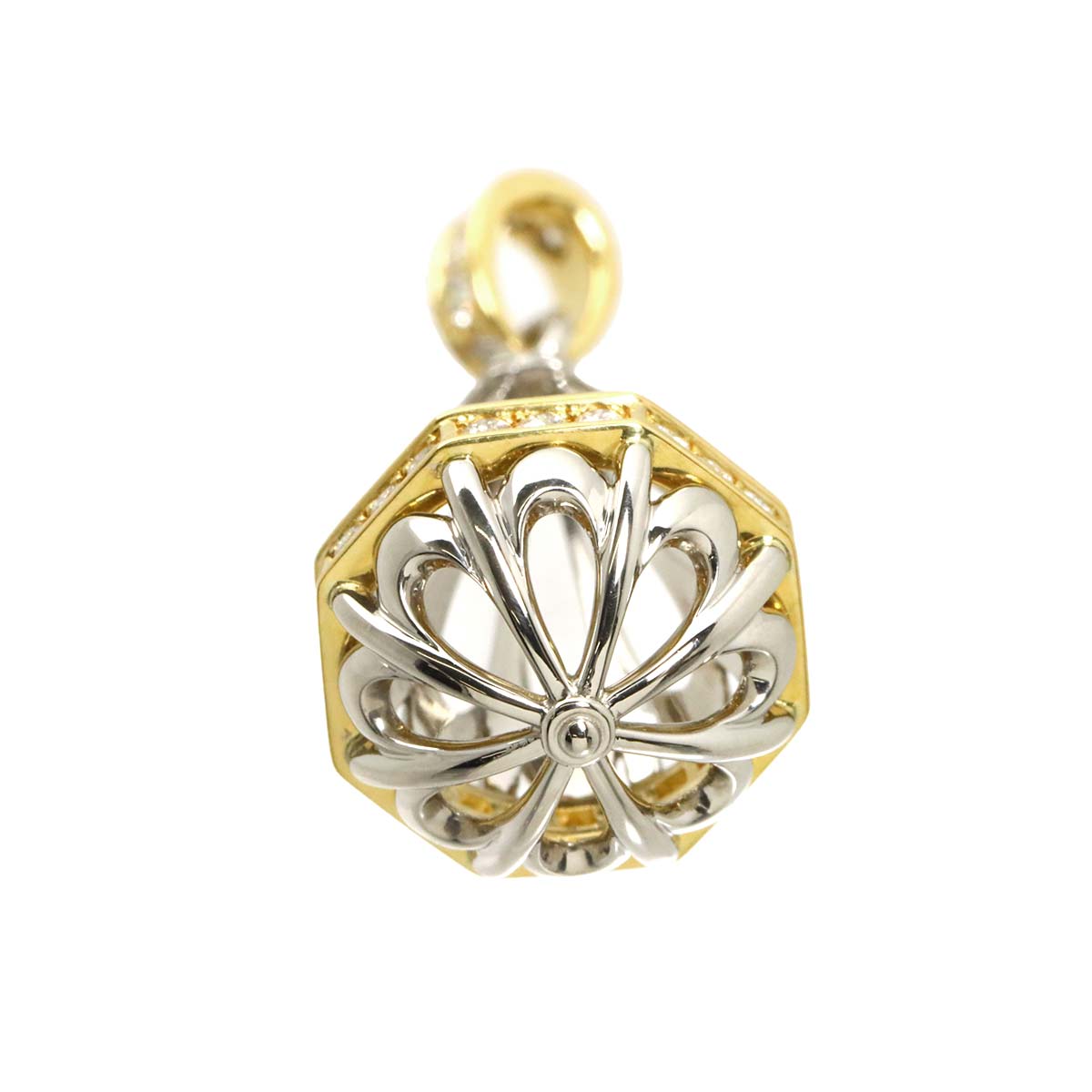 Diamond 0.32ct Pendant Top Pt 18K YG 750