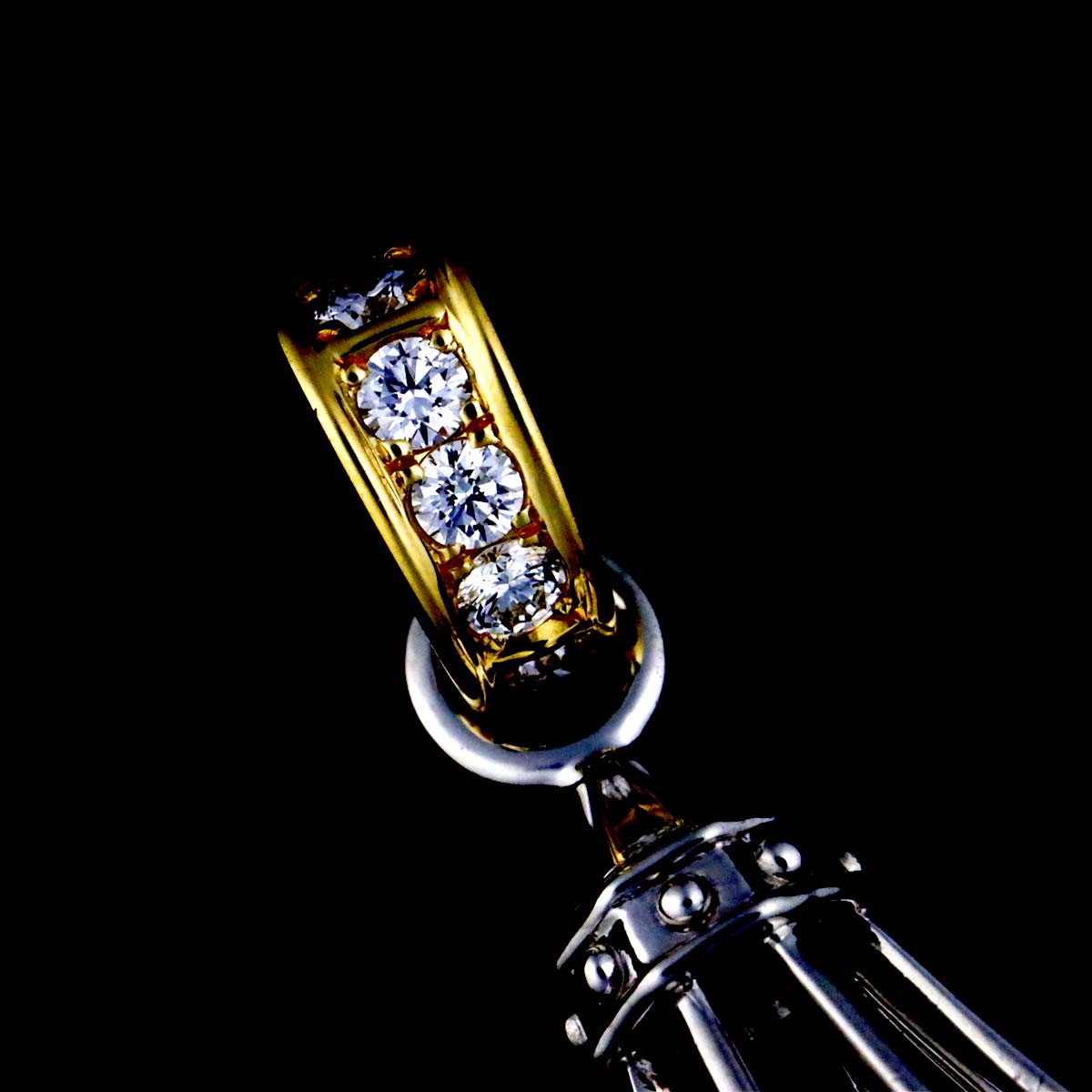 Diamond 0.32ct Pendant Top Pt 18K YG 750