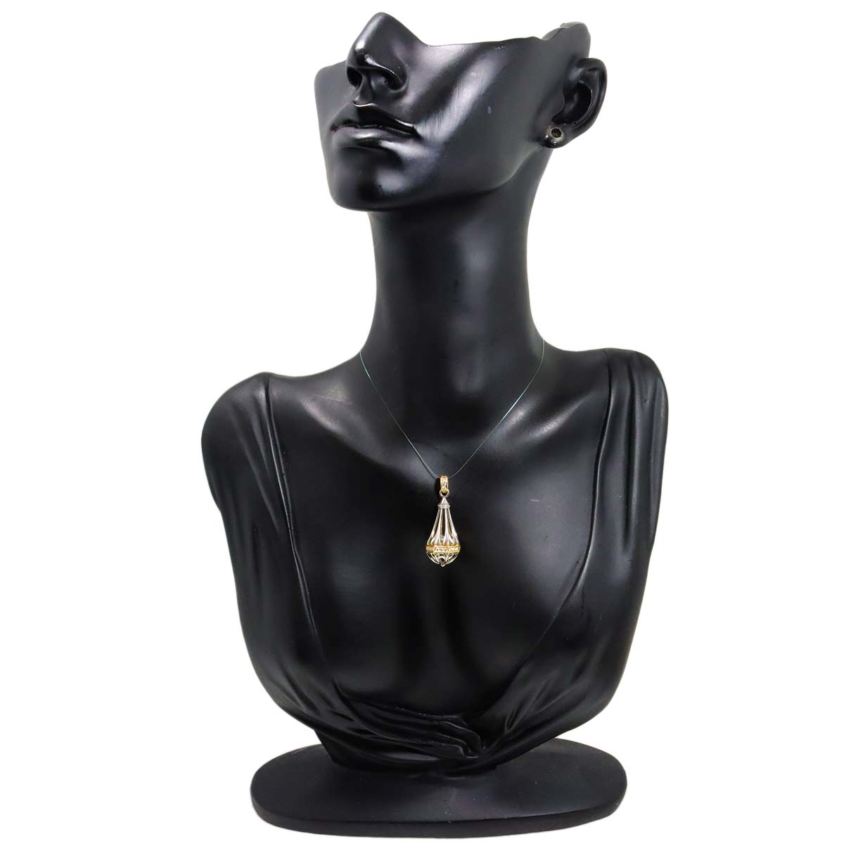 Diamond 0.32ct Pendant Top Pt 18K YG 750