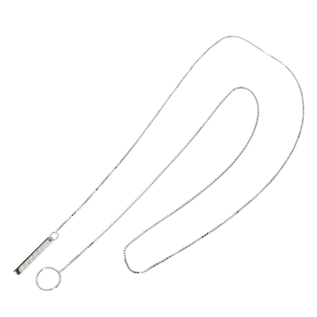 Lariat Necklace 18K White Gold 750
