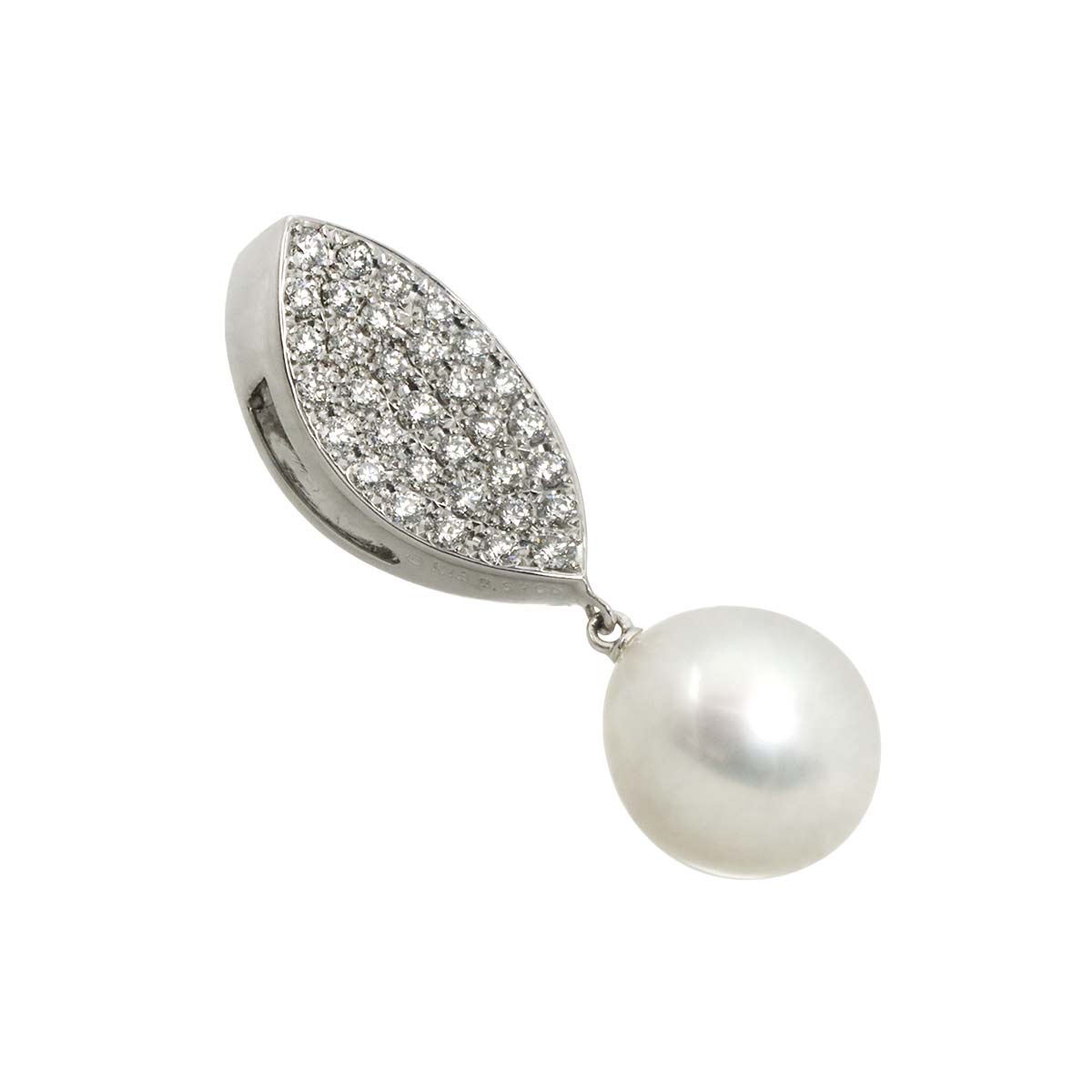 South Sea pearl 11.2mm Diamond 0.57ct Pendant Top 18K WG 750