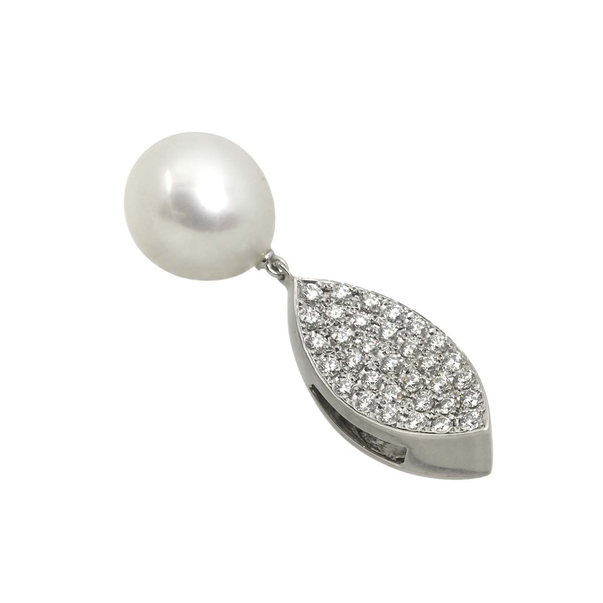 South Sea pearl 11.2mm Diamond 0.57ct Pendant Top 18K WG 750