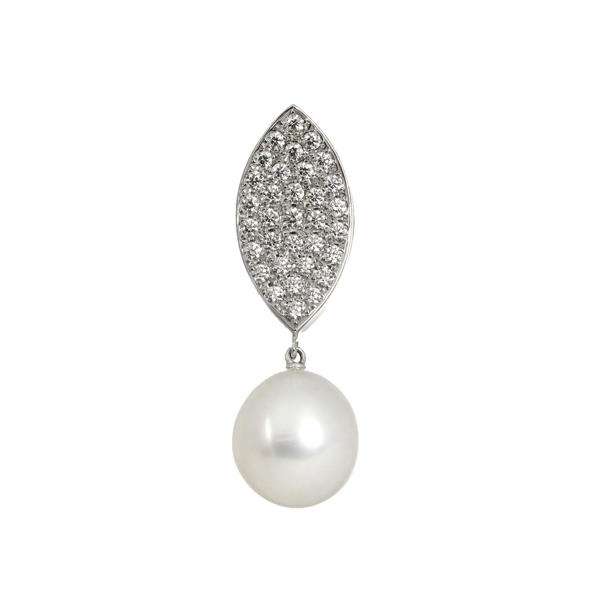 South Sea pearl 11.2mm Diamond 0.57ct Pendant Top 18K WG 750