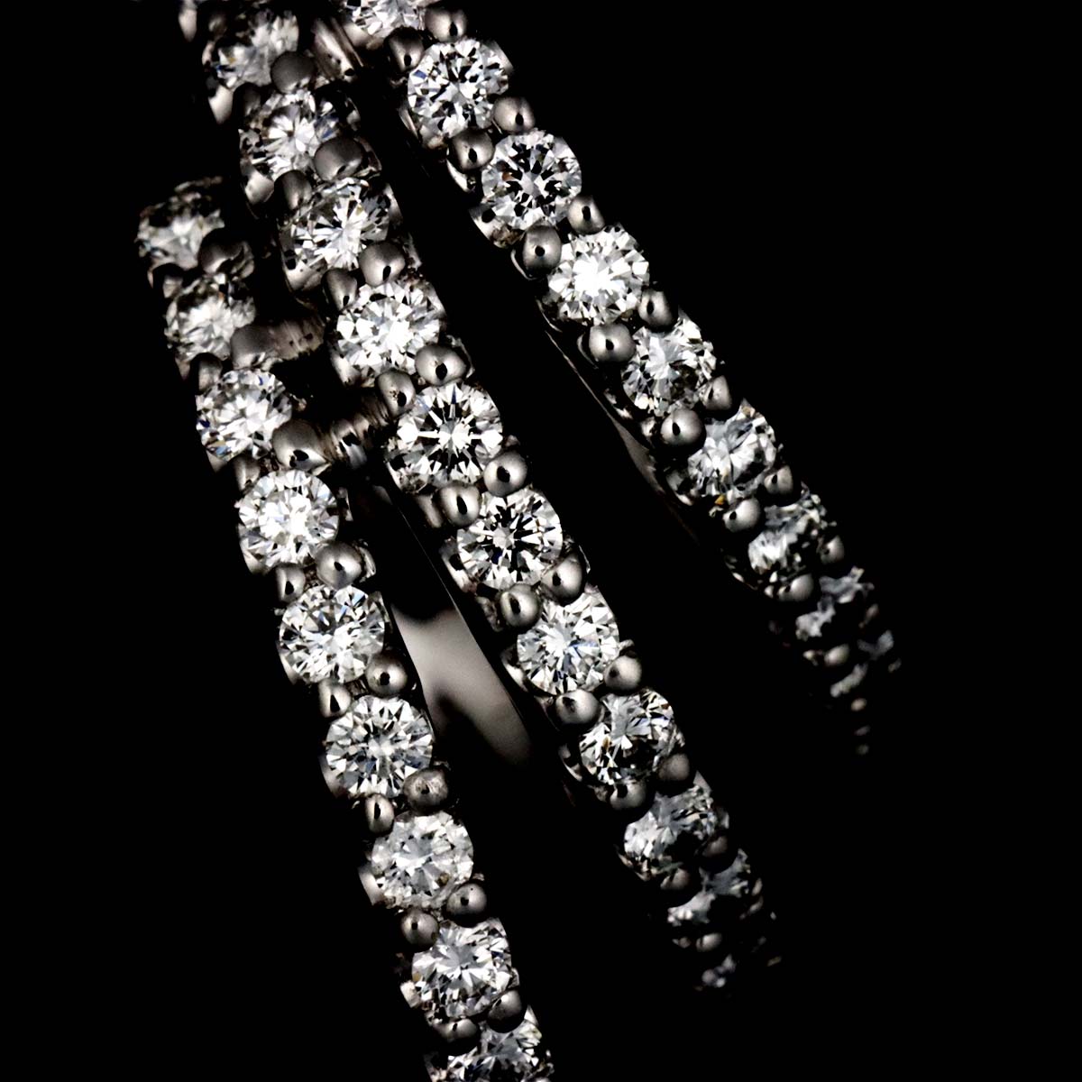 Diamond 0.85ct Earrings Clip on 18K 14K WG 750 585