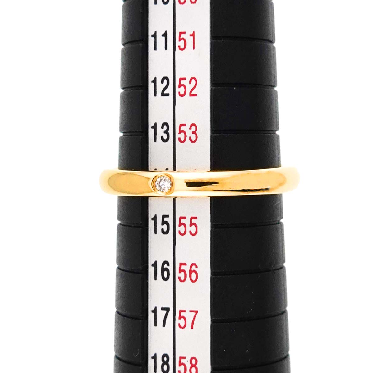 Stacking Diamond 1P Ring 18K Yellow Gold 750 Size6.75(US)