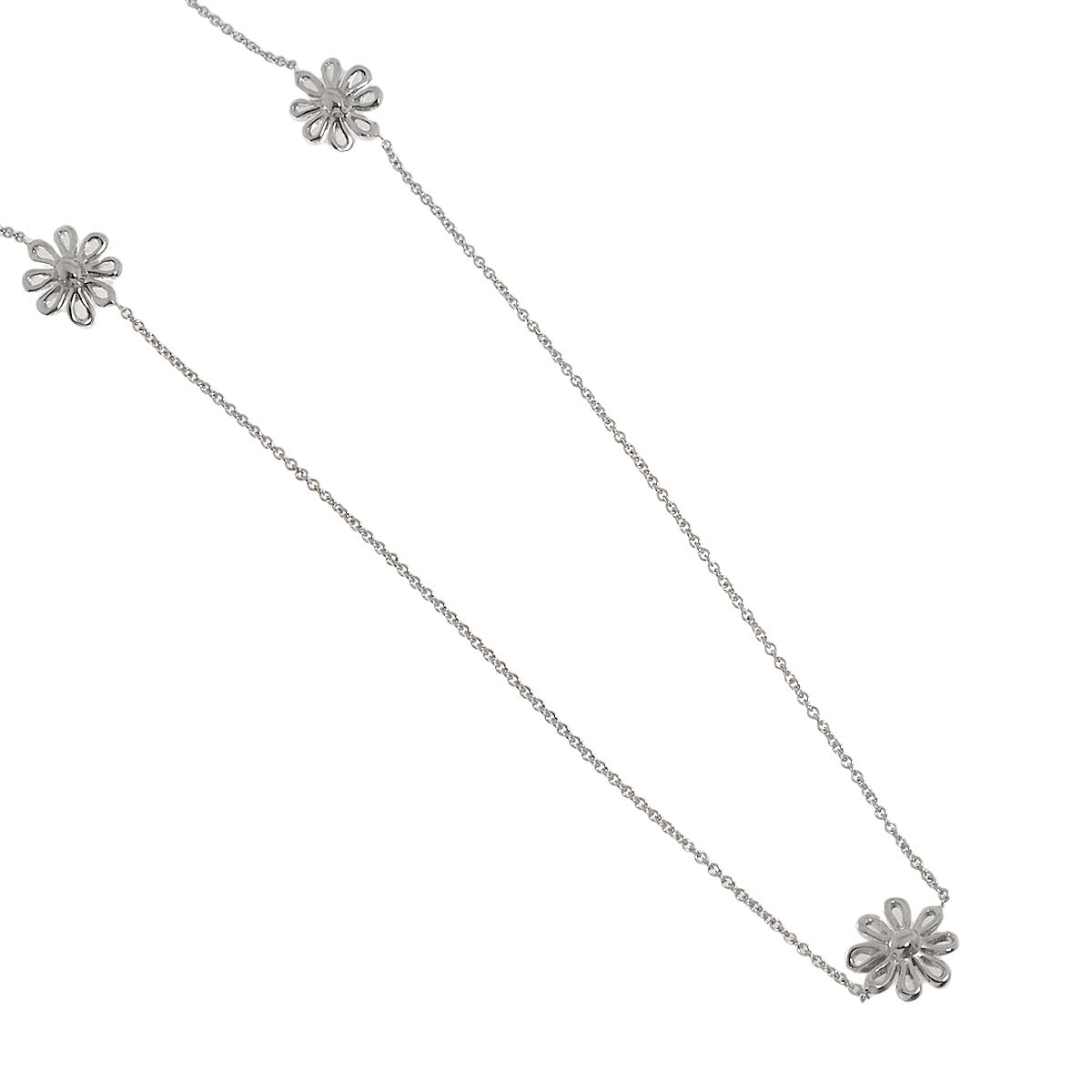 Daisy Flower  Necklace Silver 925