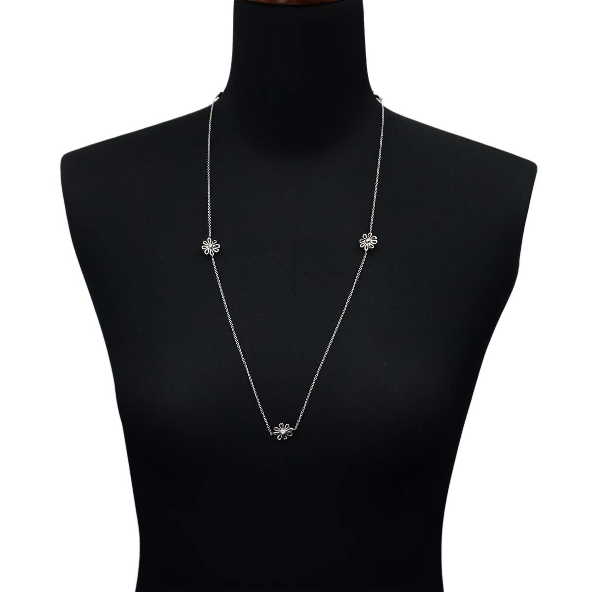 Daisy Flower  Necklace Silver 925