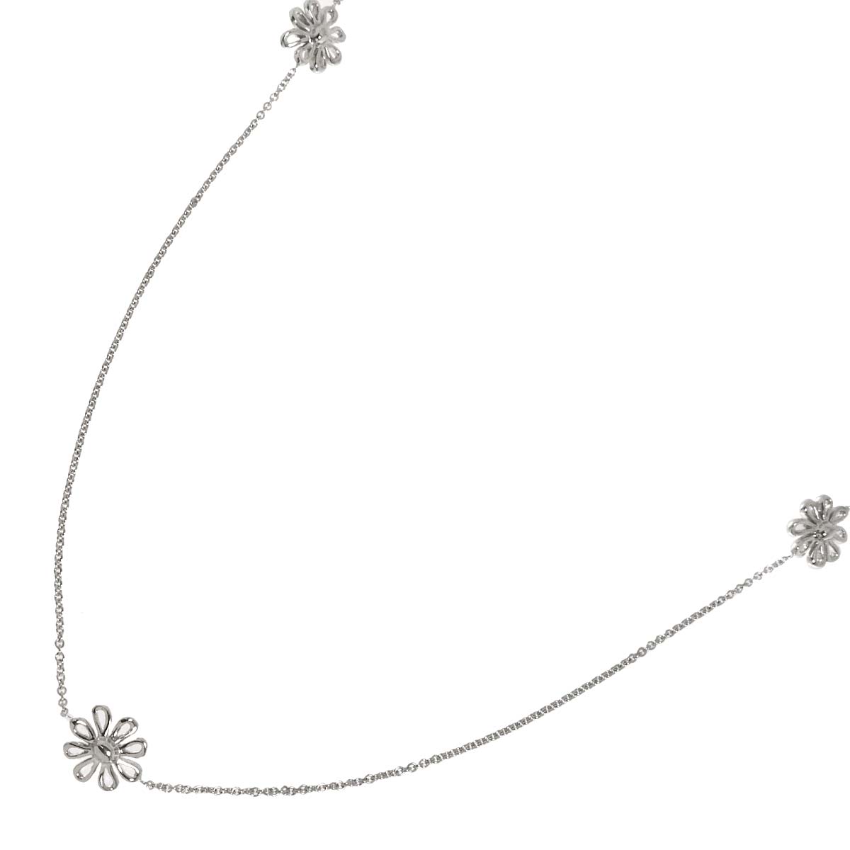 Daisy Flower  Necklace Silver 925