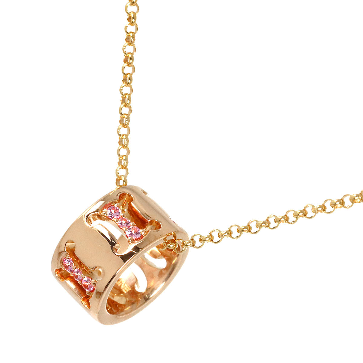 Macadam Sapphire Necklace 18K Pink Gold 750