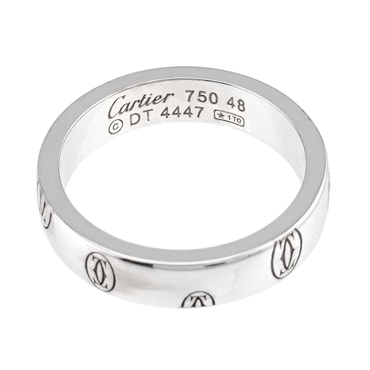 Happy Birthday SM Ring 18K White Gold 750 Size48 4-4.5(US)