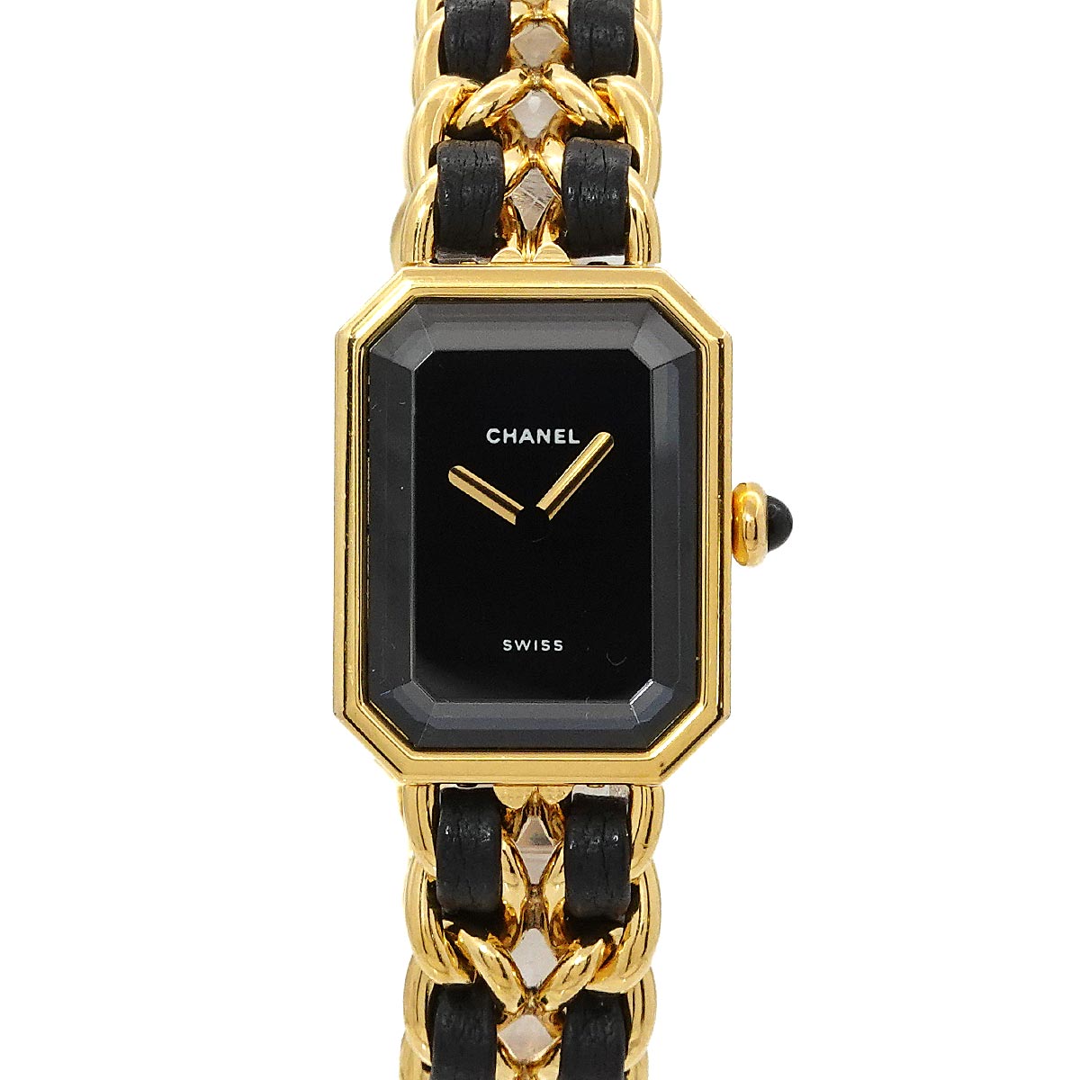 Premiere Size L H0001 Vintage Quartz Black Dial Ladies Watch