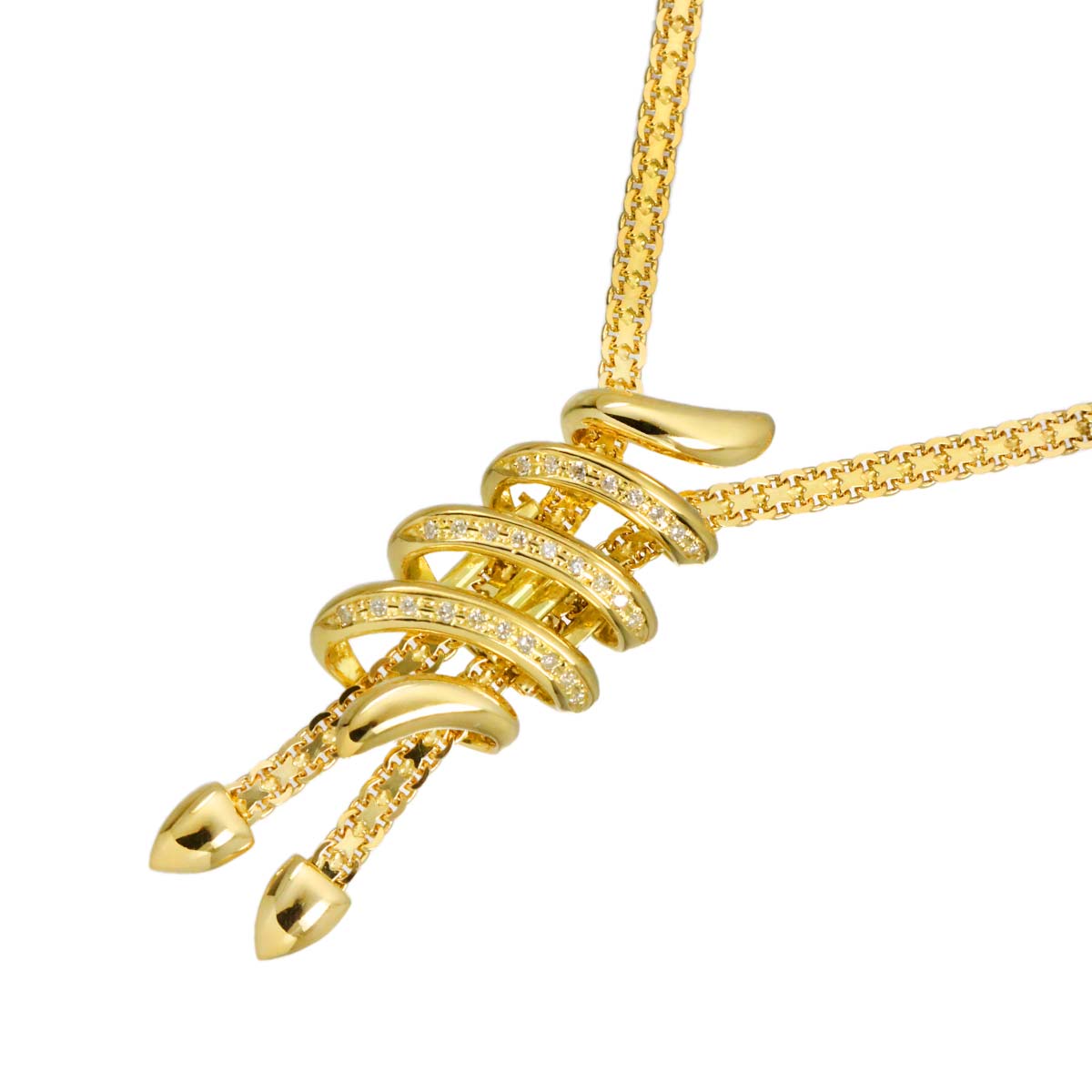 Diamond 0.27ct Lariat Necklace 18K YG 750