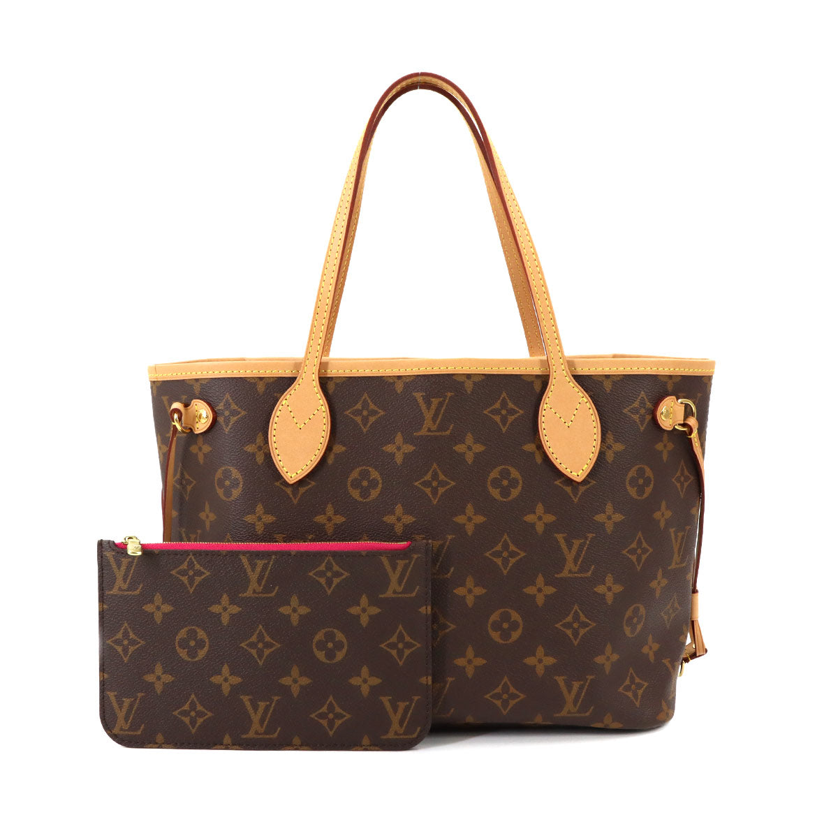 Monogram Neverfull PM Tote Bag Brown Pivoine M41245