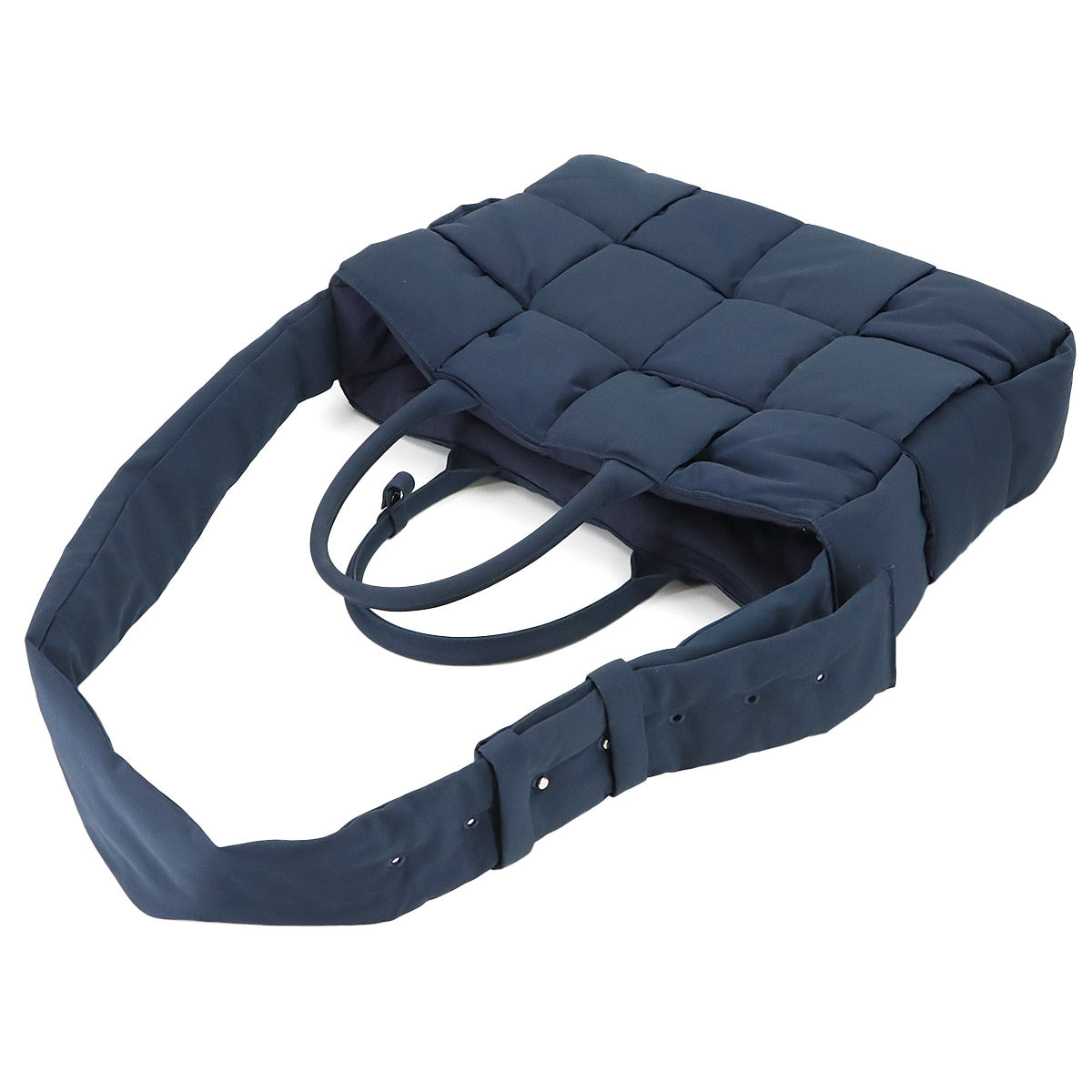 Large Arco Padded Tote Shoulder Bag Nylon Navy