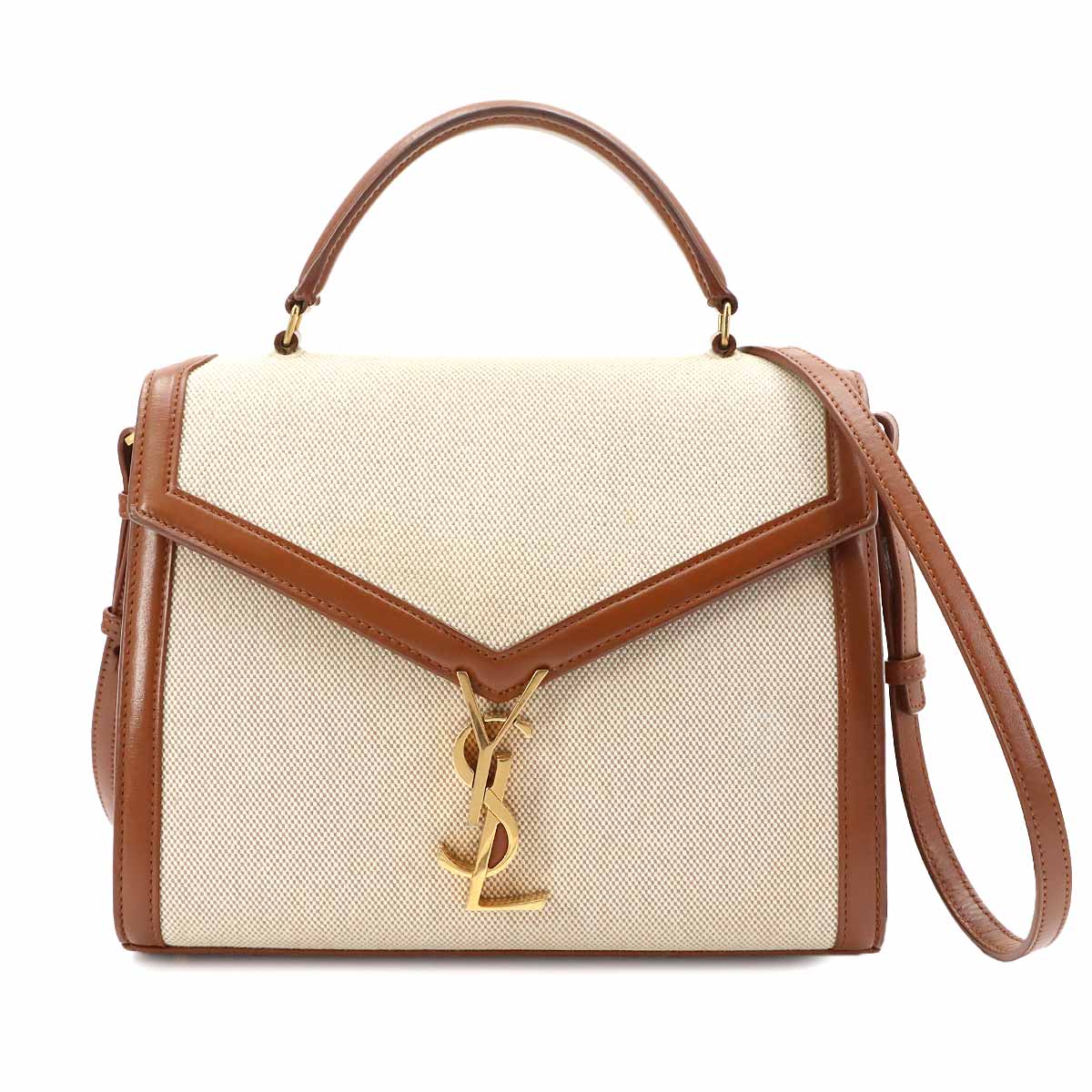 Cassandra Top handle Hand Shoulder Bag Beige 578000