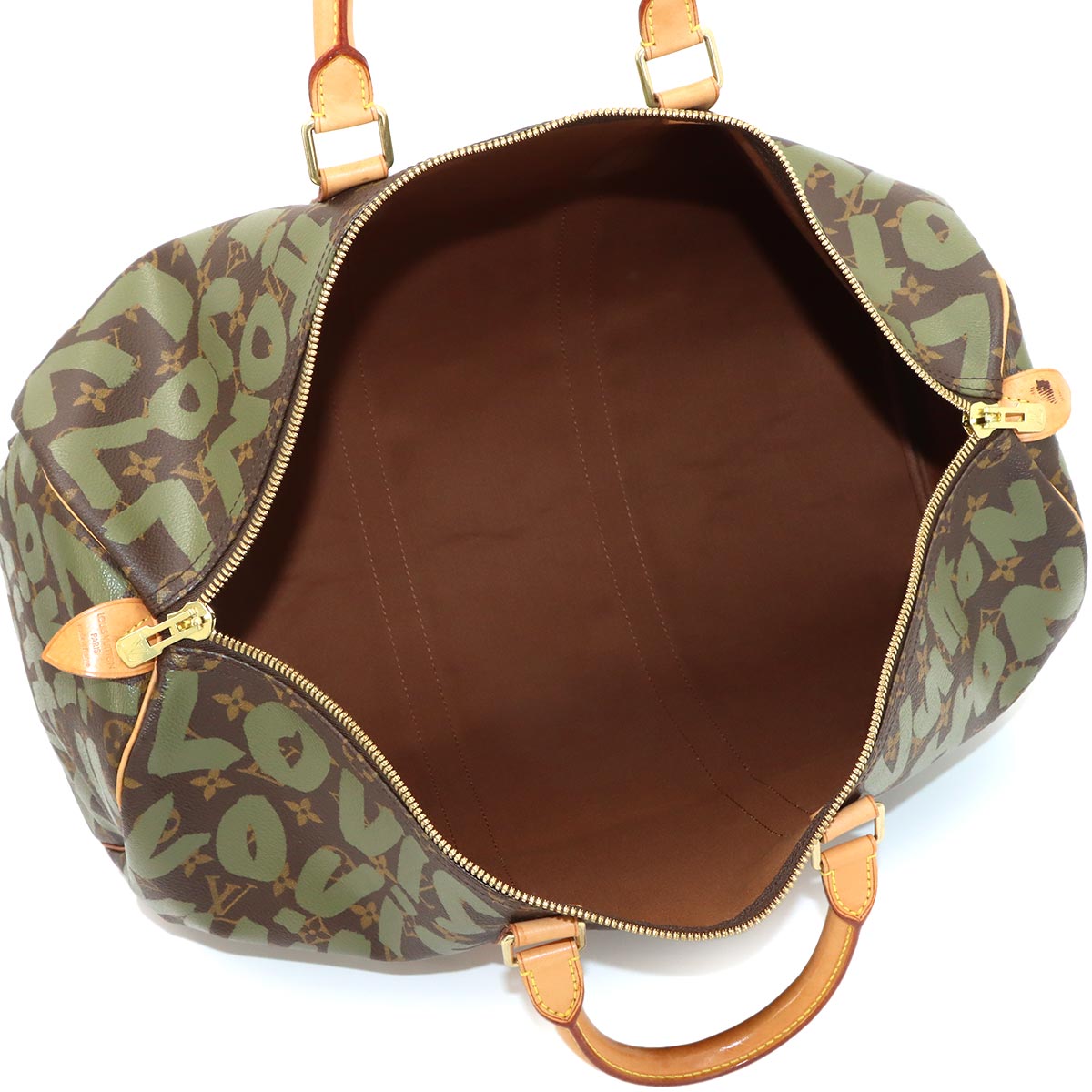 Monogram Graffiti Keepall 50 Luggage Bag Khaki M92196