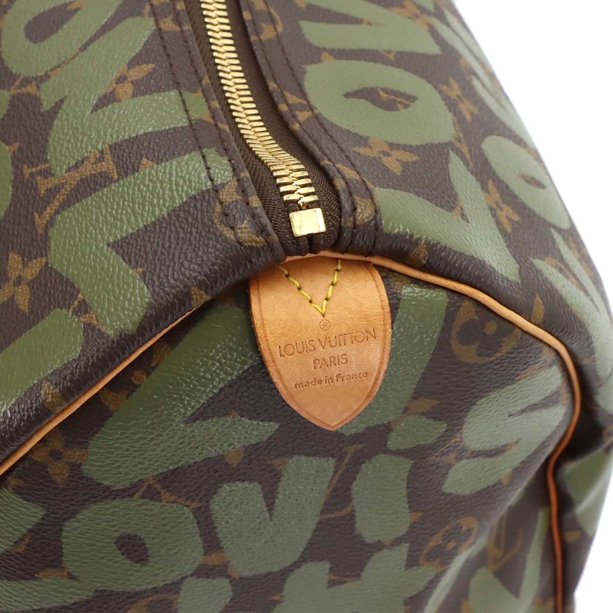 Monogram Graffiti Keepall 50 Luggage Bag Khaki M92196