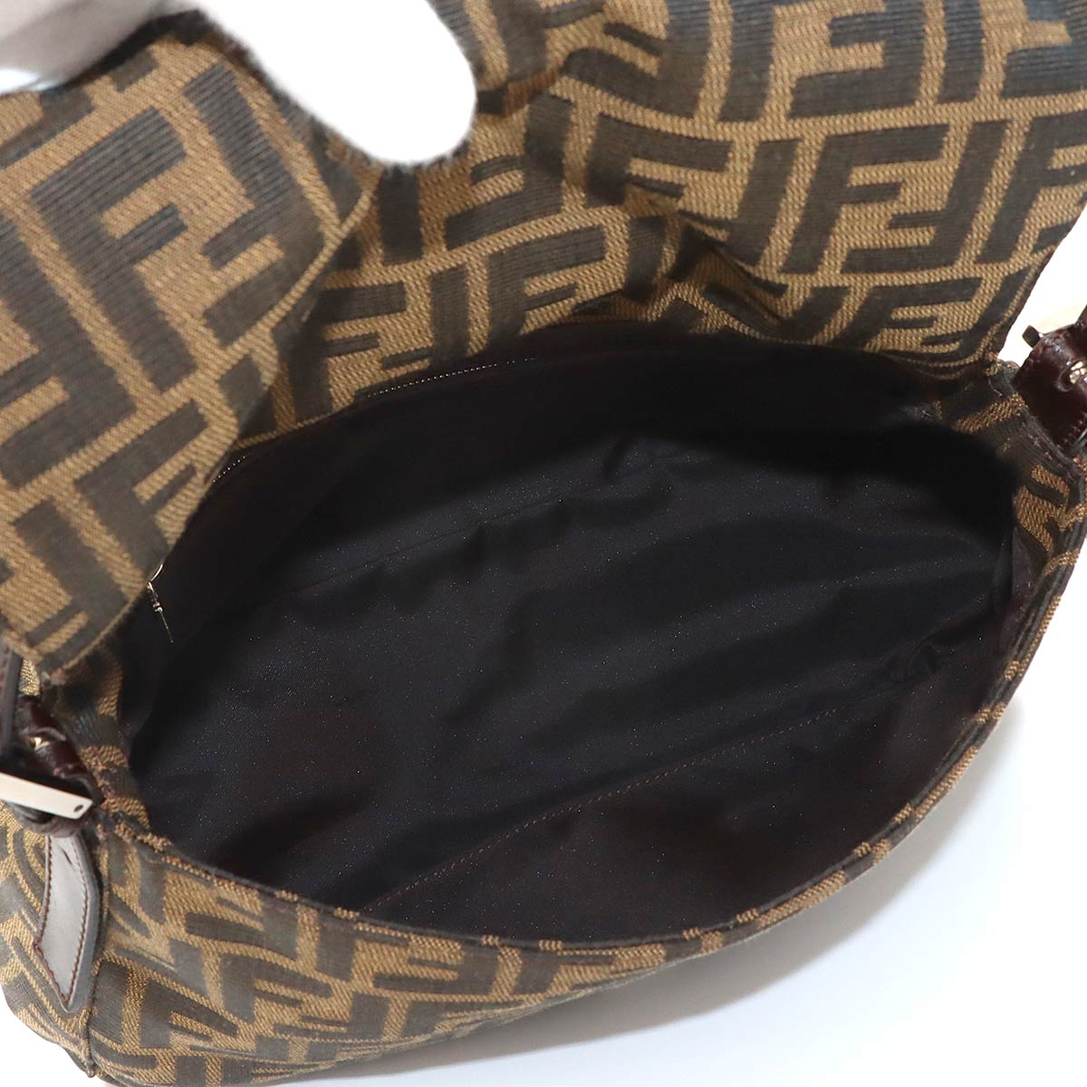 Zucca Mamma Baguette Shoulder Bag Canvas Leather Brown 26325