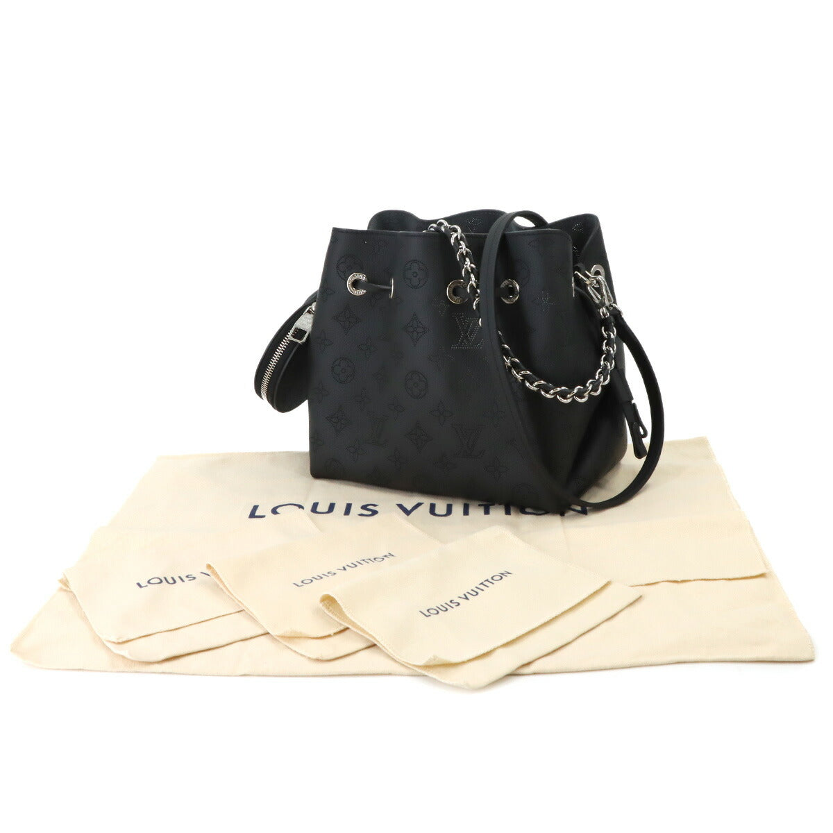 Mahina Bella 2way Hand Shoulder Bag Leather Noir M57070