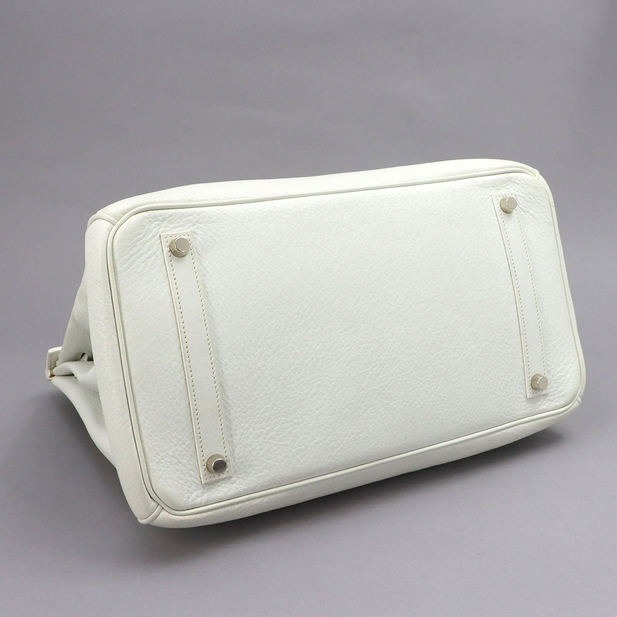 Birkin 35 Taurillon Clemence White Hand Bag Purse