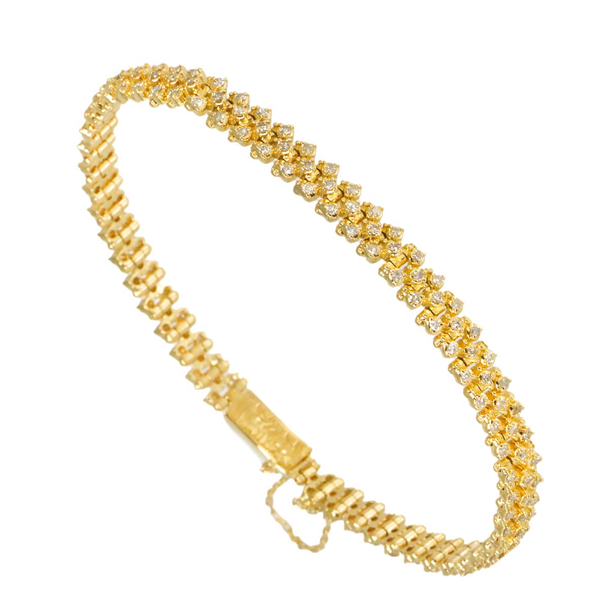 Diamond 1.00ct Bracelet K18 YG Yellow Gold 750