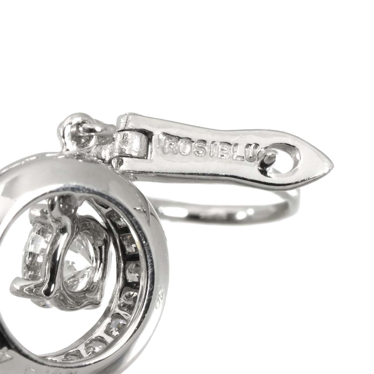 Diamond 0.34ct/0.34ct Earrings Pierced 18K K18 WG 750