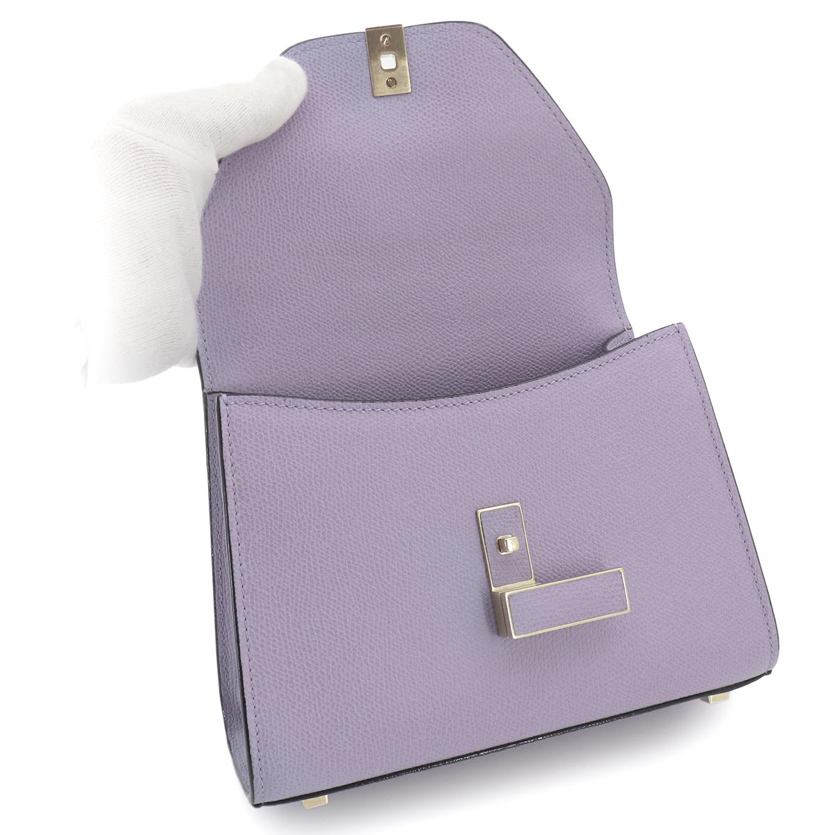 Micro Iside 2way Hand Shoulder Bag Leather Purple