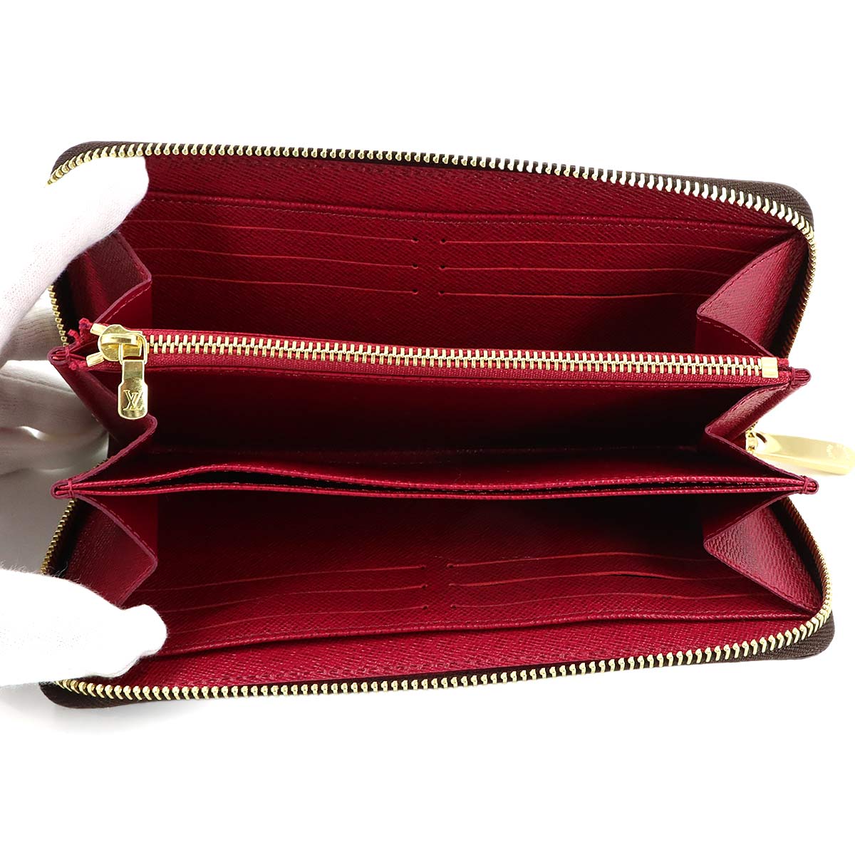 Monogram Zippy Wallet Long Brown Fuchsia M41895 Purse