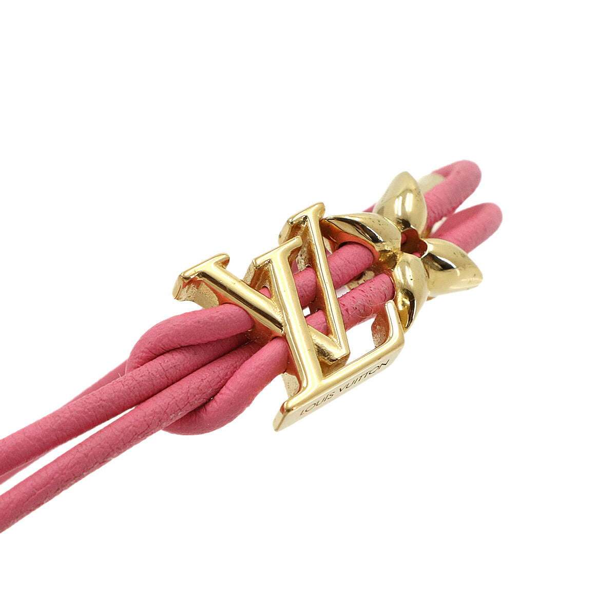 LV Bloom Bracelet Leather Pink Gold M0975Z Accessory