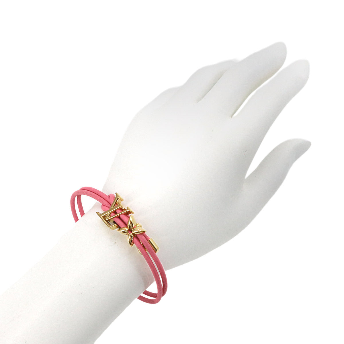 LV Bloom Bracelet Leather Pink Gold M0975Z Accessory