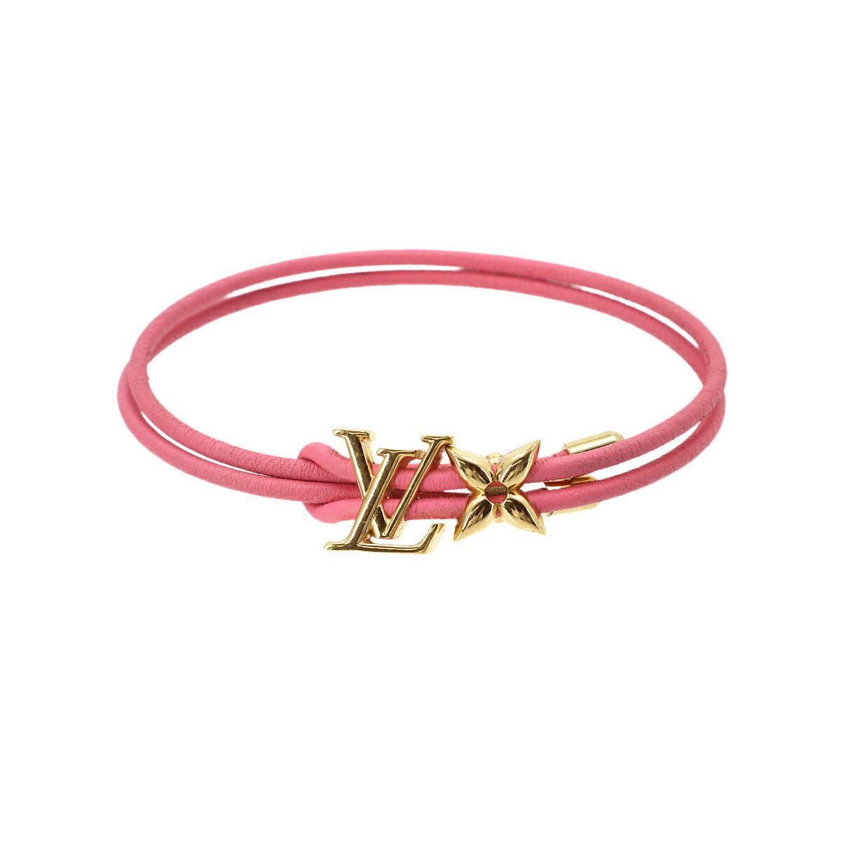 LV Bloom Bracelet Leather Pink Gold M0975Z Accessory