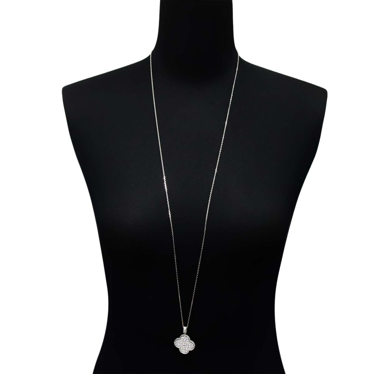 Magic Alhambra Diamond Necklace 18K WG 750