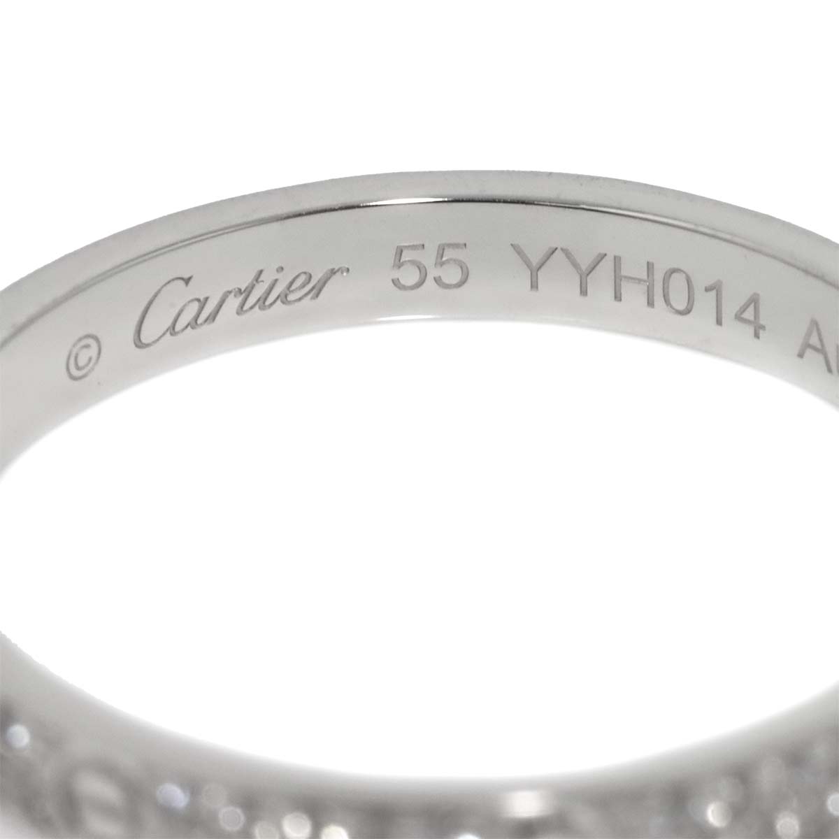 Love Mini Model Ring Pave Diamond 18K WG 750 size55 7.25(US)
