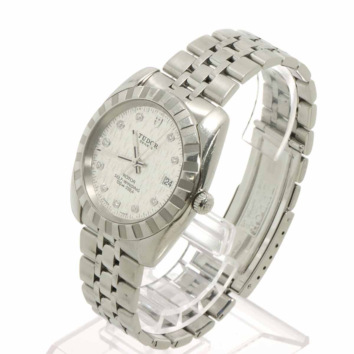Classical Date 21010 10P Diamond Automatic Date Silver Dial
