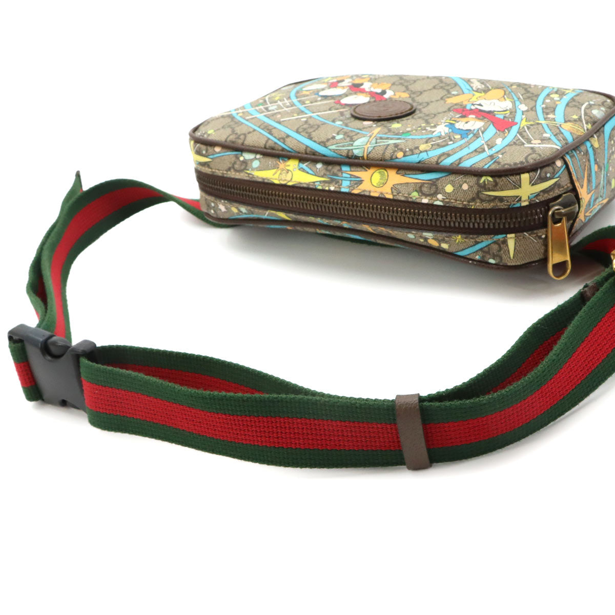 DISNEY Belt Bag GG Supreme Canvas Donald Duck Brown 602695