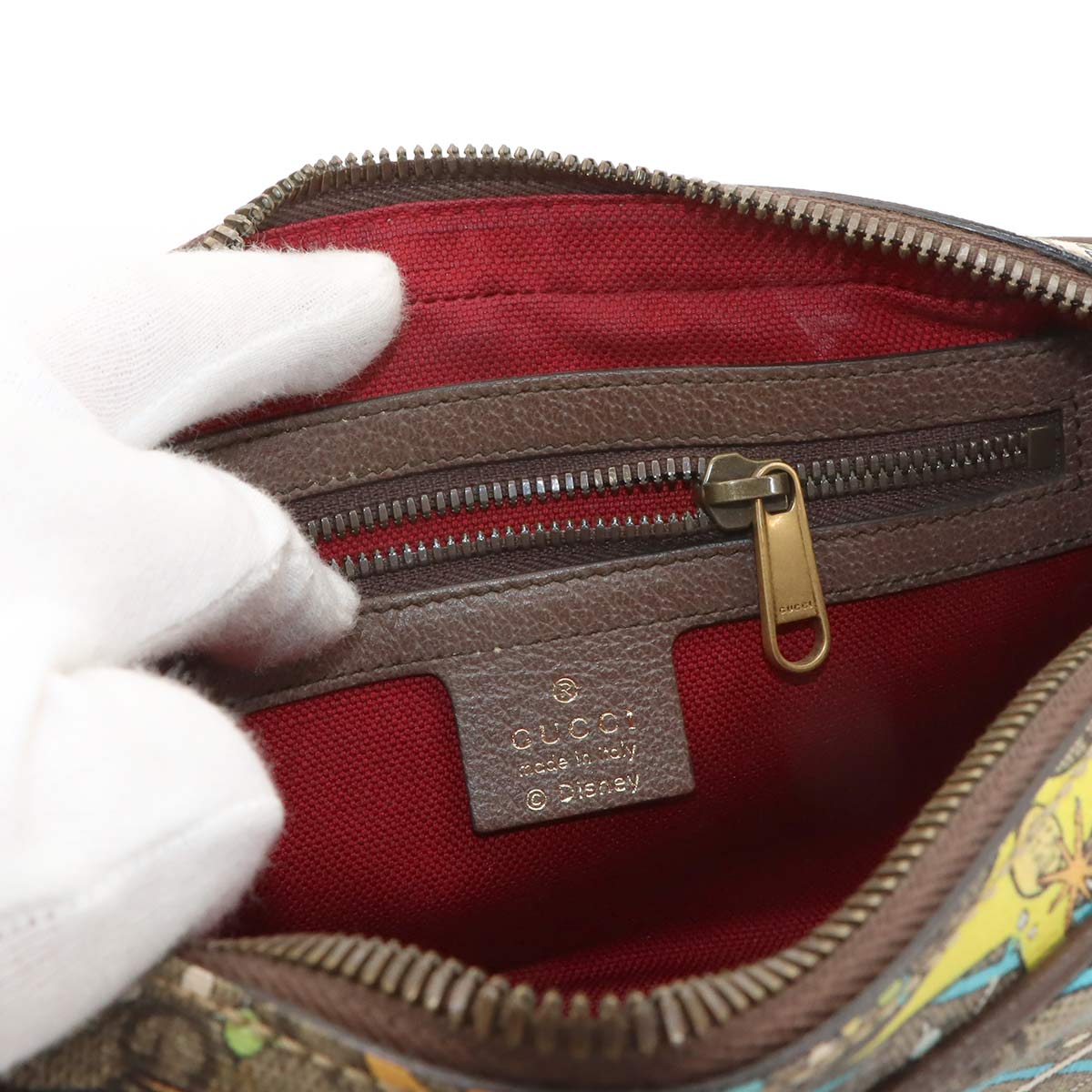 DISNEY Belt Bag GG Supreme Canvas Donald Duck Brown 602695