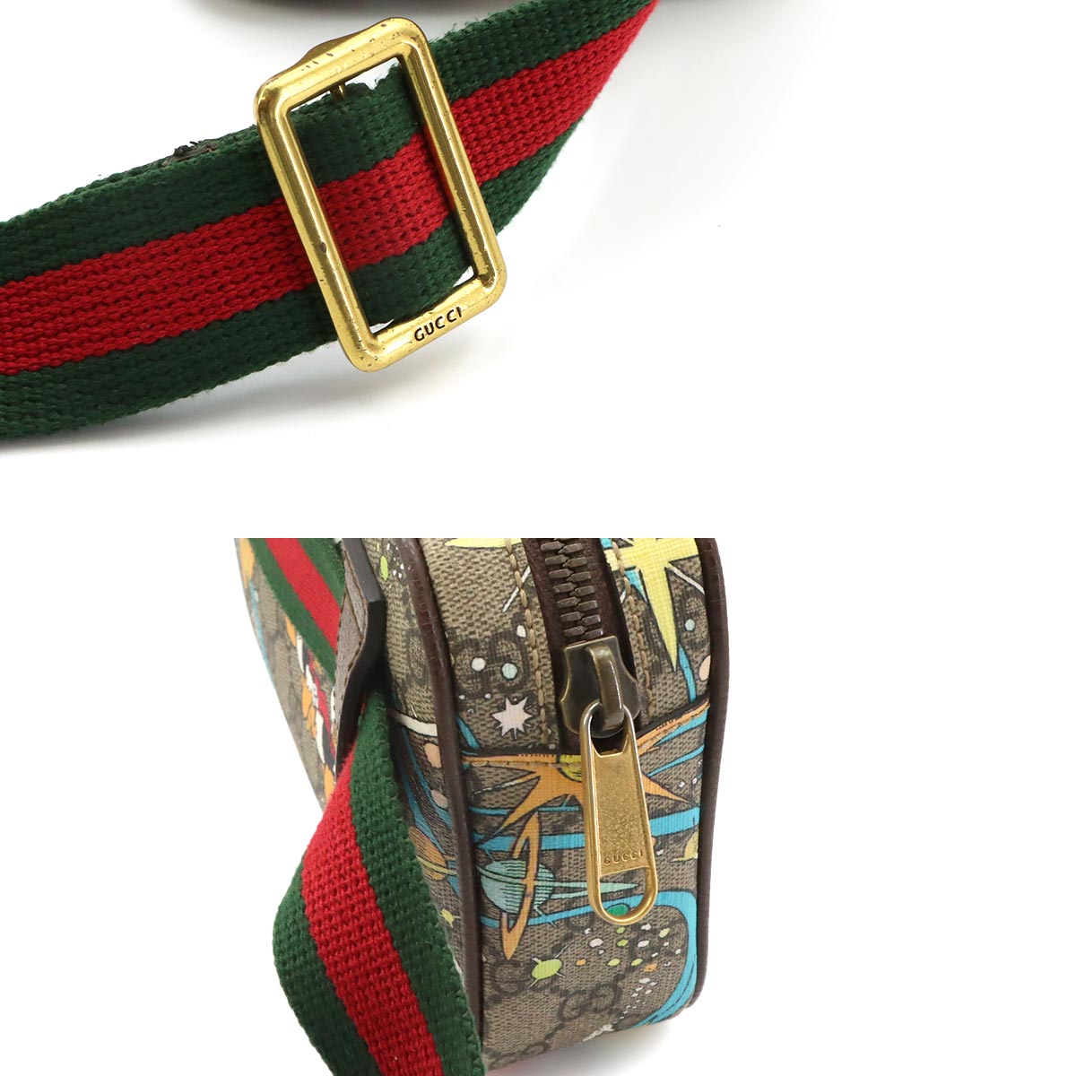 DISNEY Belt Bag GG Supreme Canvas Donald Duck Brown 602695