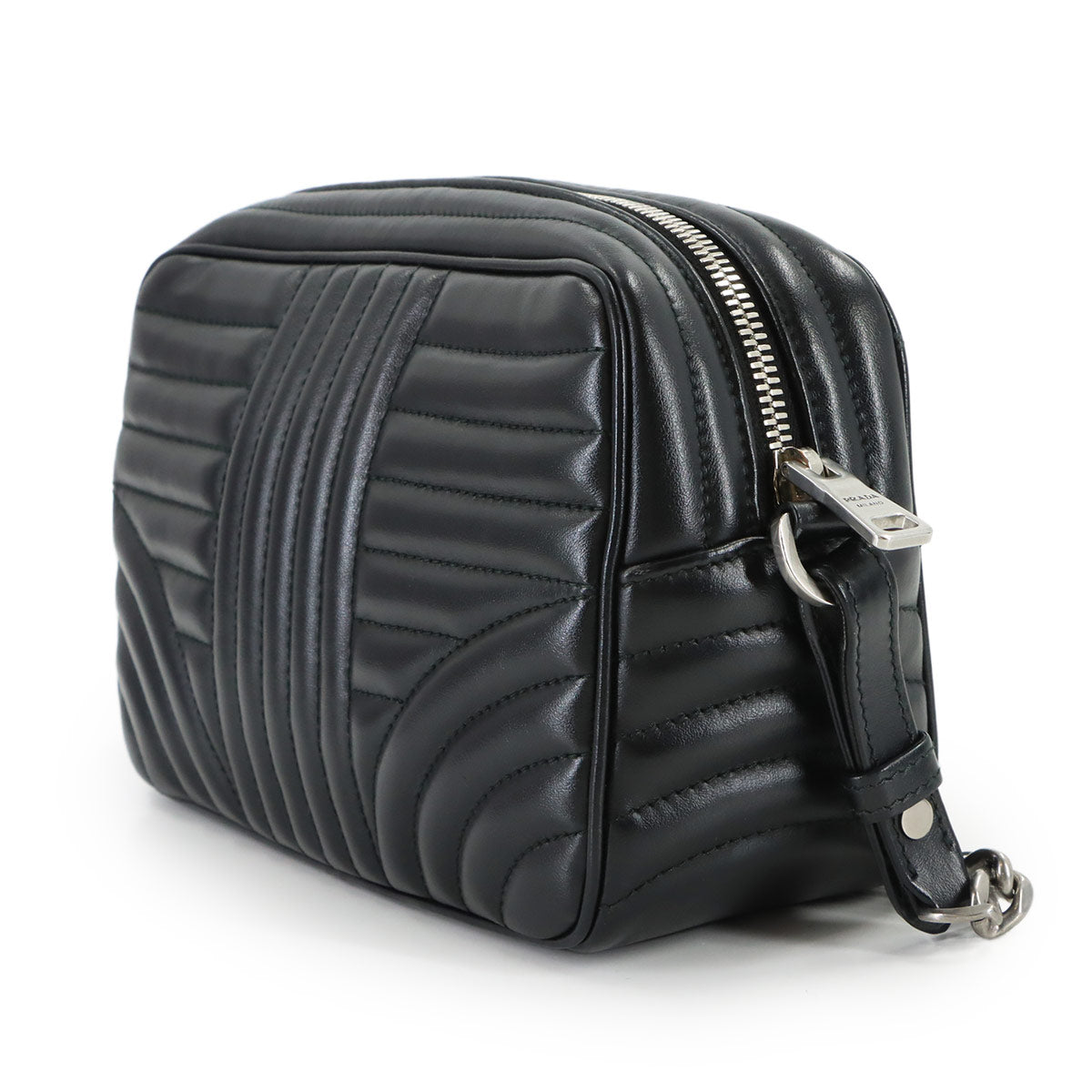 Diagramme Chain Shoulder Bag Leathear Nero Black 1BH083 Purse