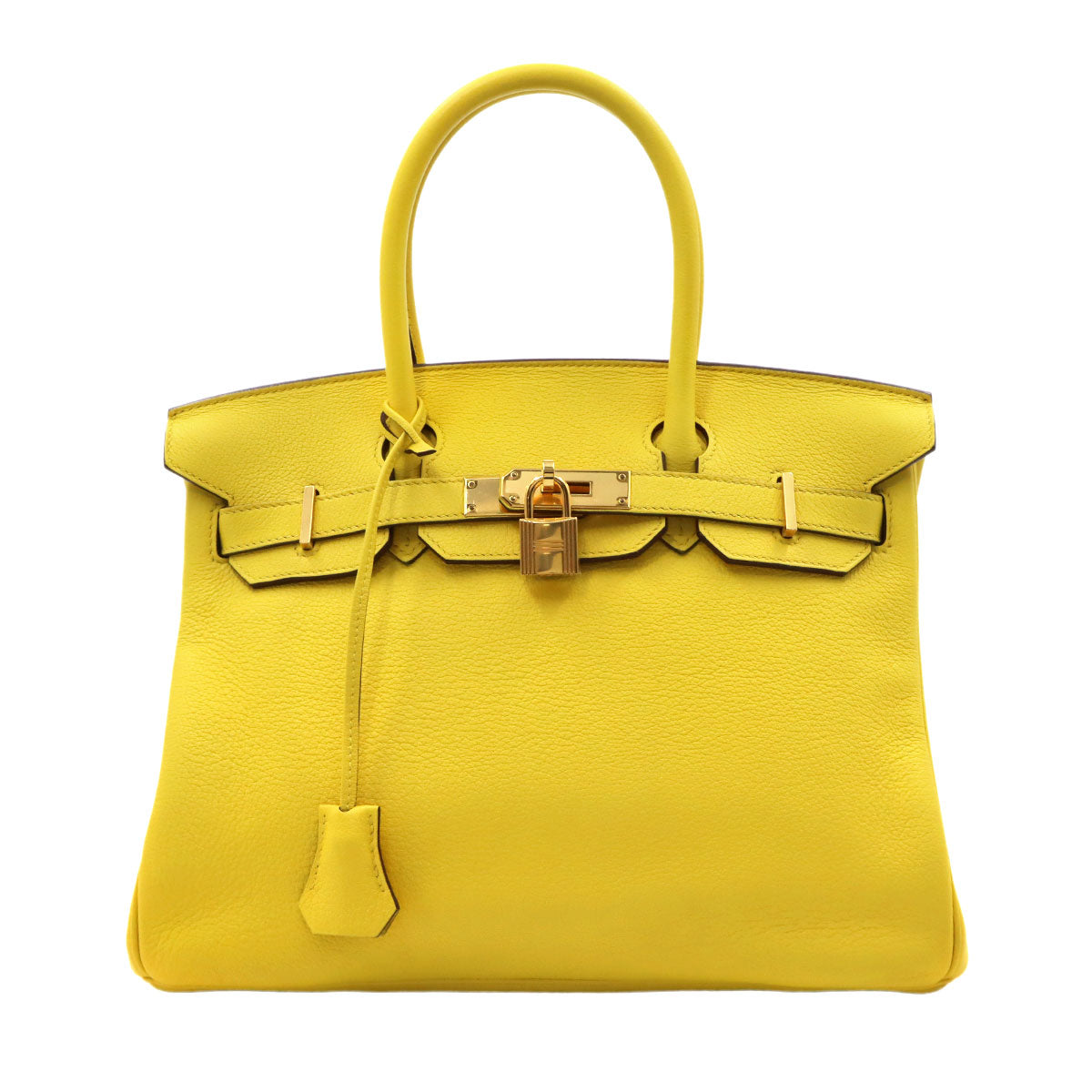 Birkin 30 Taurillon Novillo Jaune de Naples Hand Bag Yellow