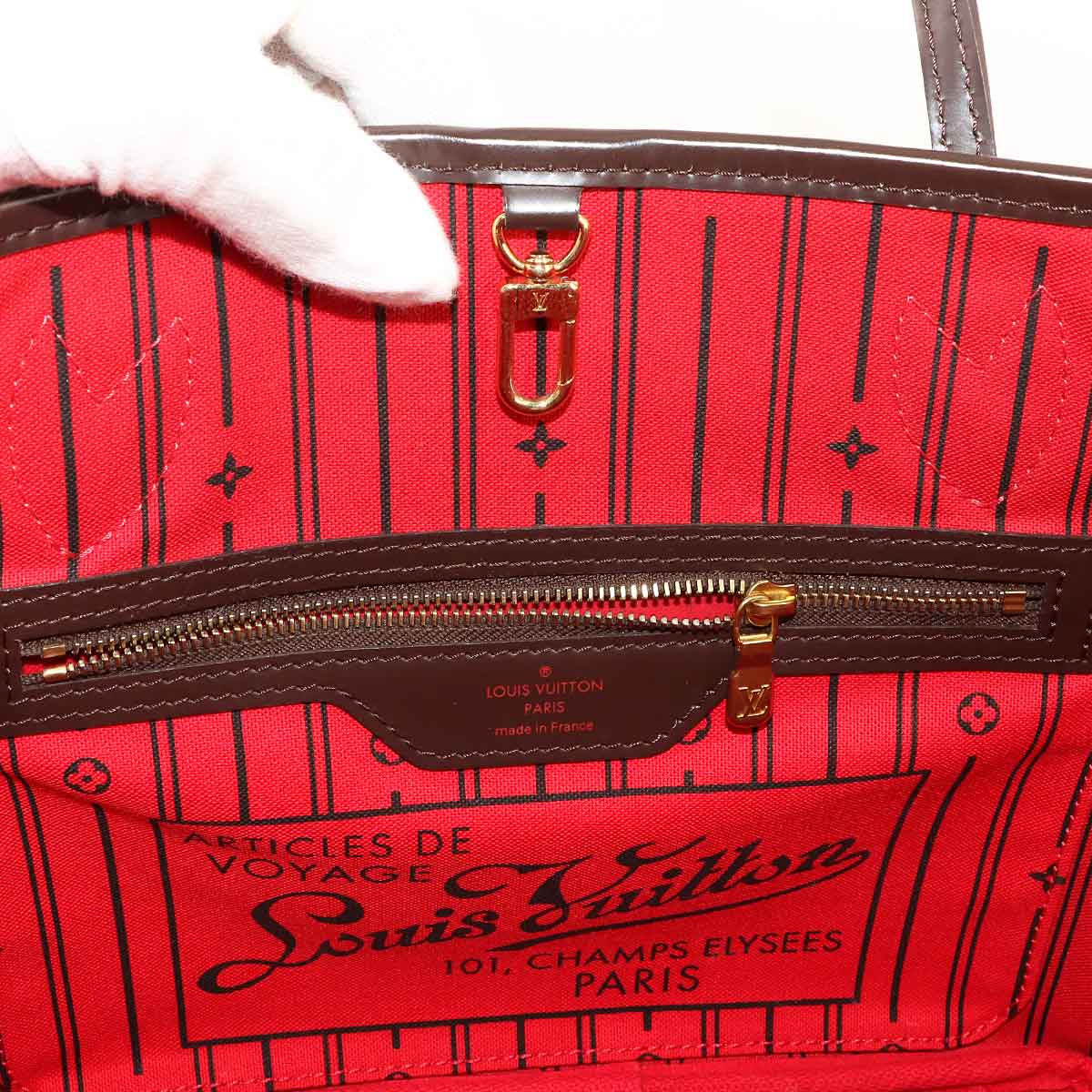 Damier Neverfull PM Tote Bag Ebene N51109 Purse